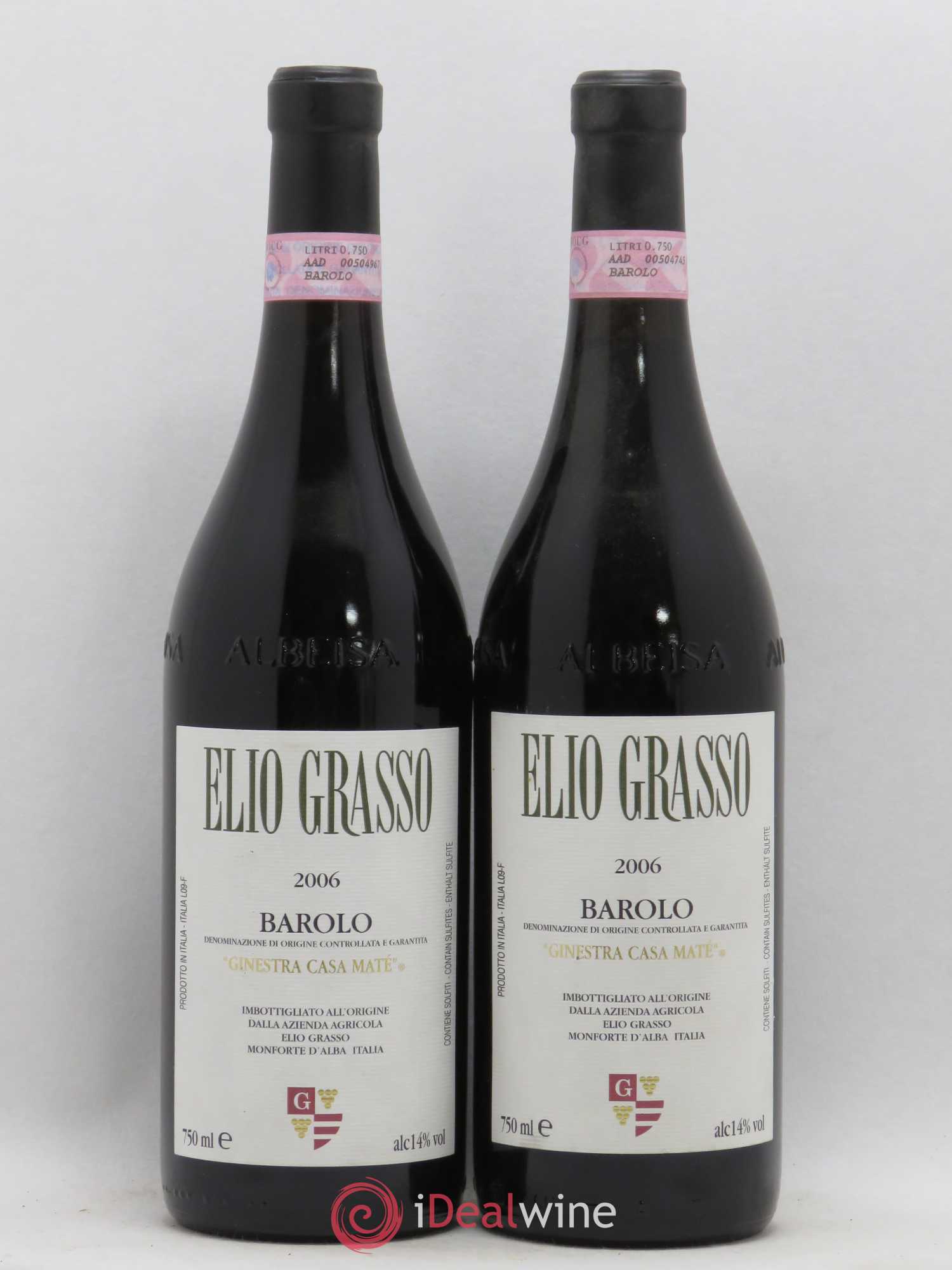 Barolo Vigna Ginestra Casa Maté Elio Grasso 2006 - Posten von 2 Flaschen - 0