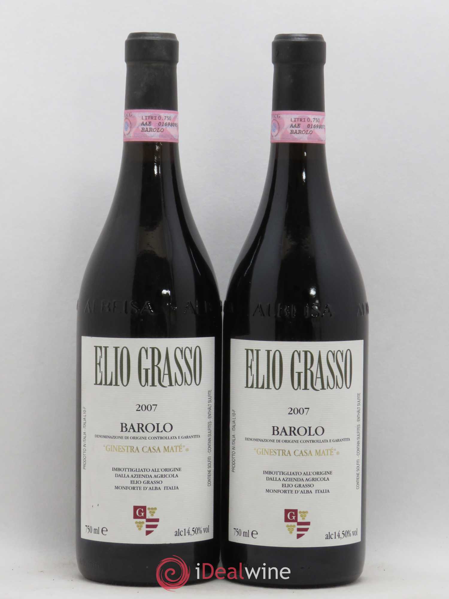 Barolo Vigna Ginestra Casa Maté Elio Grasso 2007 - Posten von 2 Flaschen - 0
