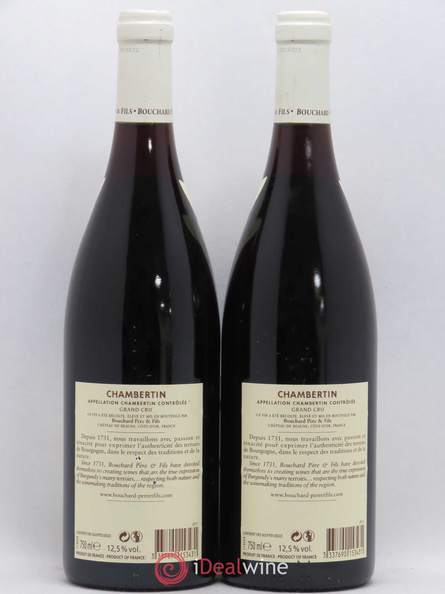 Chambertin Grand Cru Bouchard Père & Fils 2011 - Lot de 2 bouteilles - 1