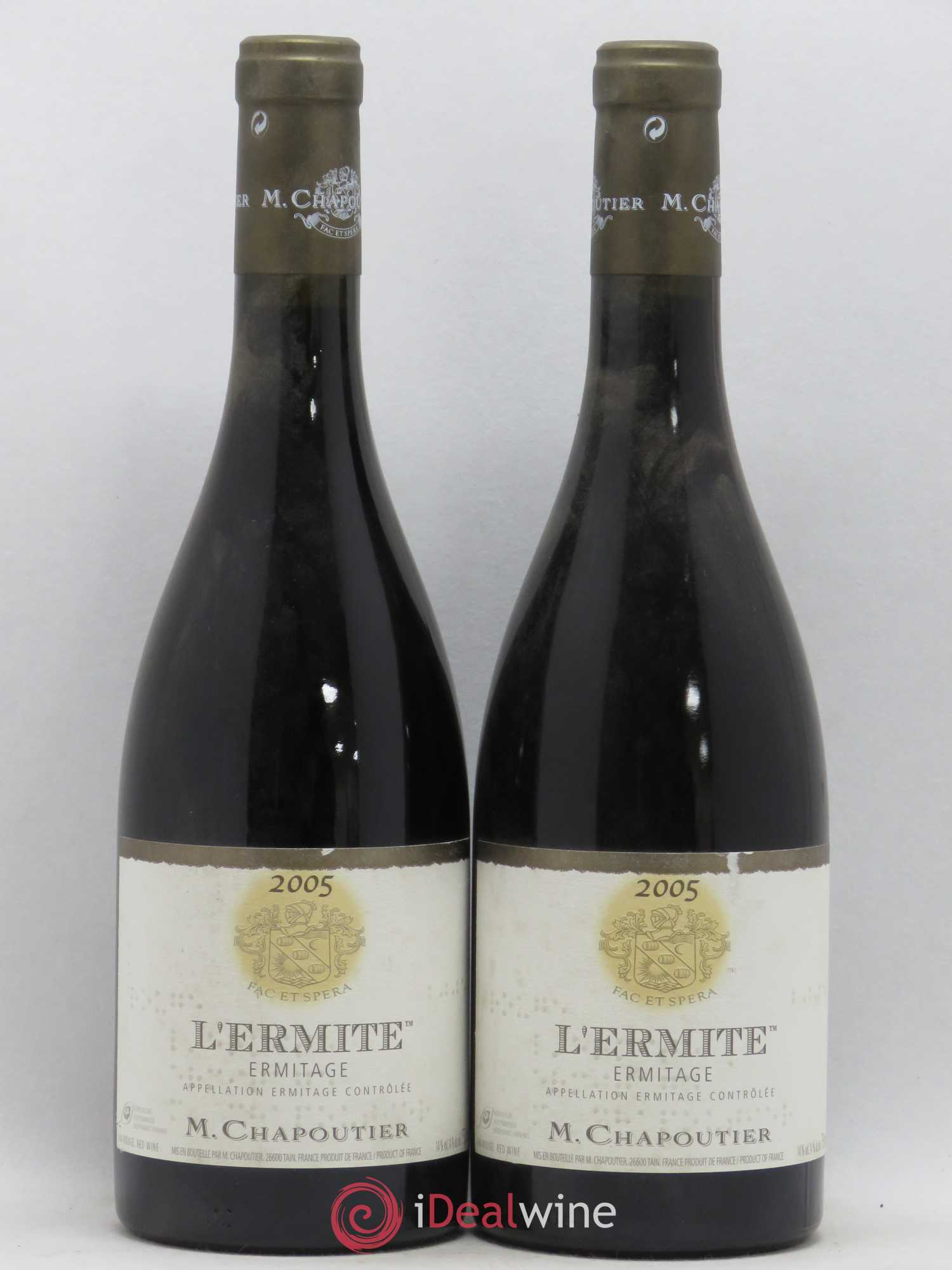Hermitage Ermitage l'Ermite Chapoutier 2005 - Lot de 2 bouteilles - 0