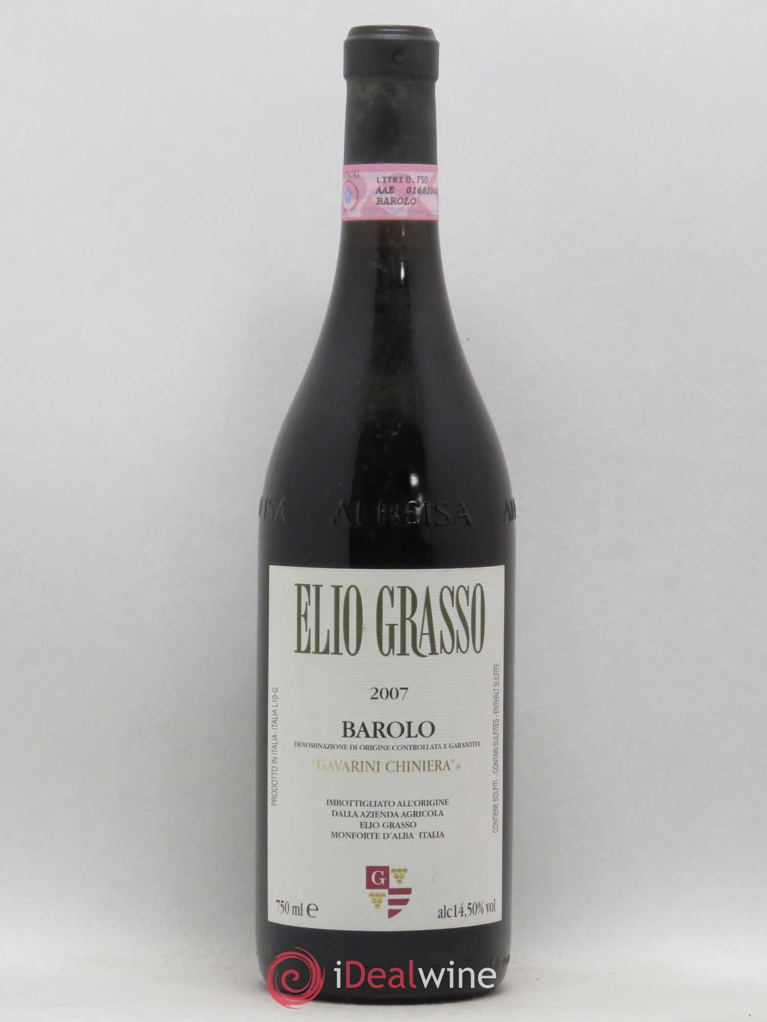 Barolo DOCG Vigna Gavarini Chiniera Grasso Elio 2007 - Lot of 1 bottle - 0