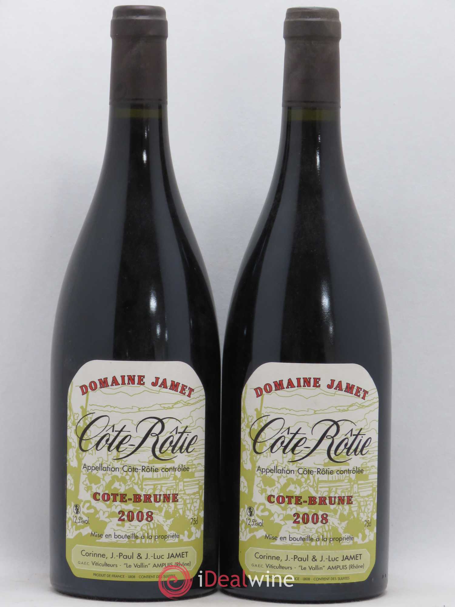 Côte-Rôtie Côte Brune Jamet (Domaine) 2008 - Lot de 2 bouteilles - 0