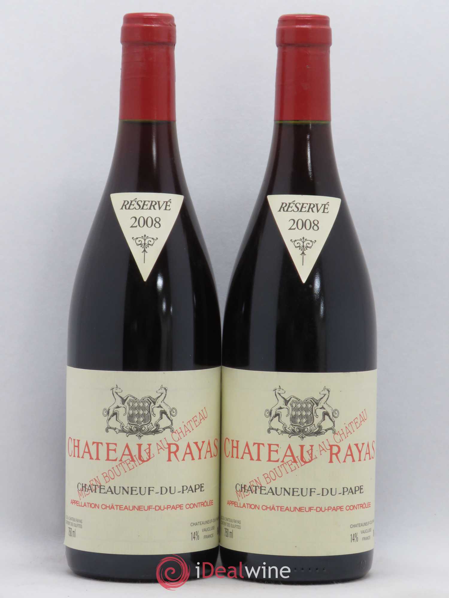 Châteauneuf-du-Pape Château Rayas Emmanuel Reynaud 2008 - Lot de 2 bouteilles - 0