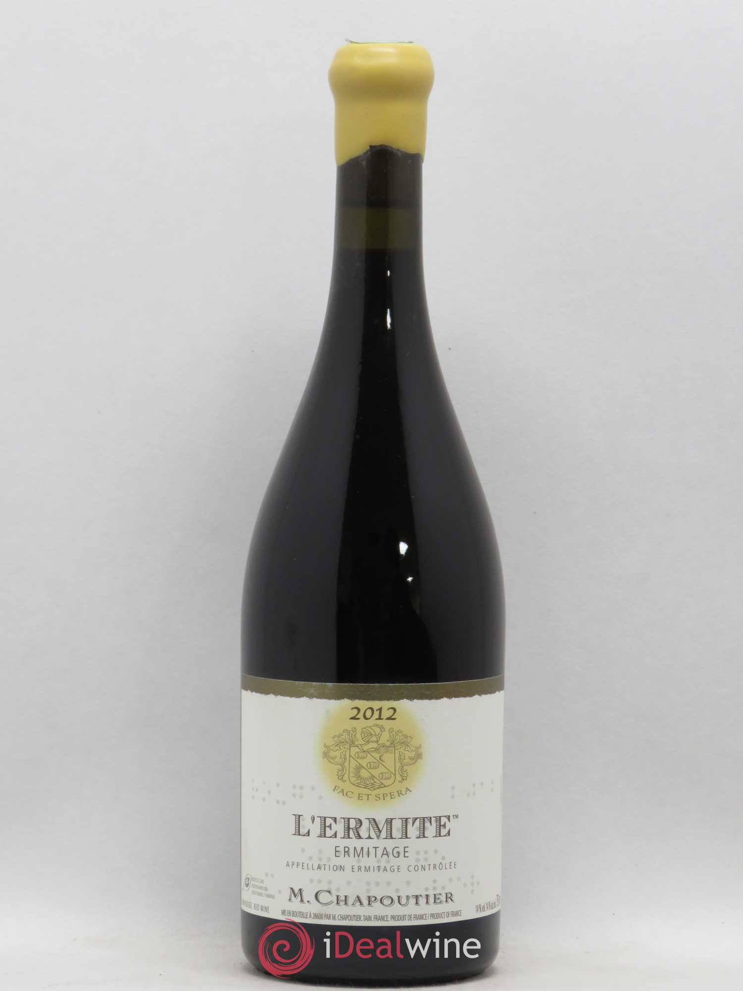 Hermitage Ermitage l'Ermite Chapoutier 2012 - Lot de 1 bouteille - 0