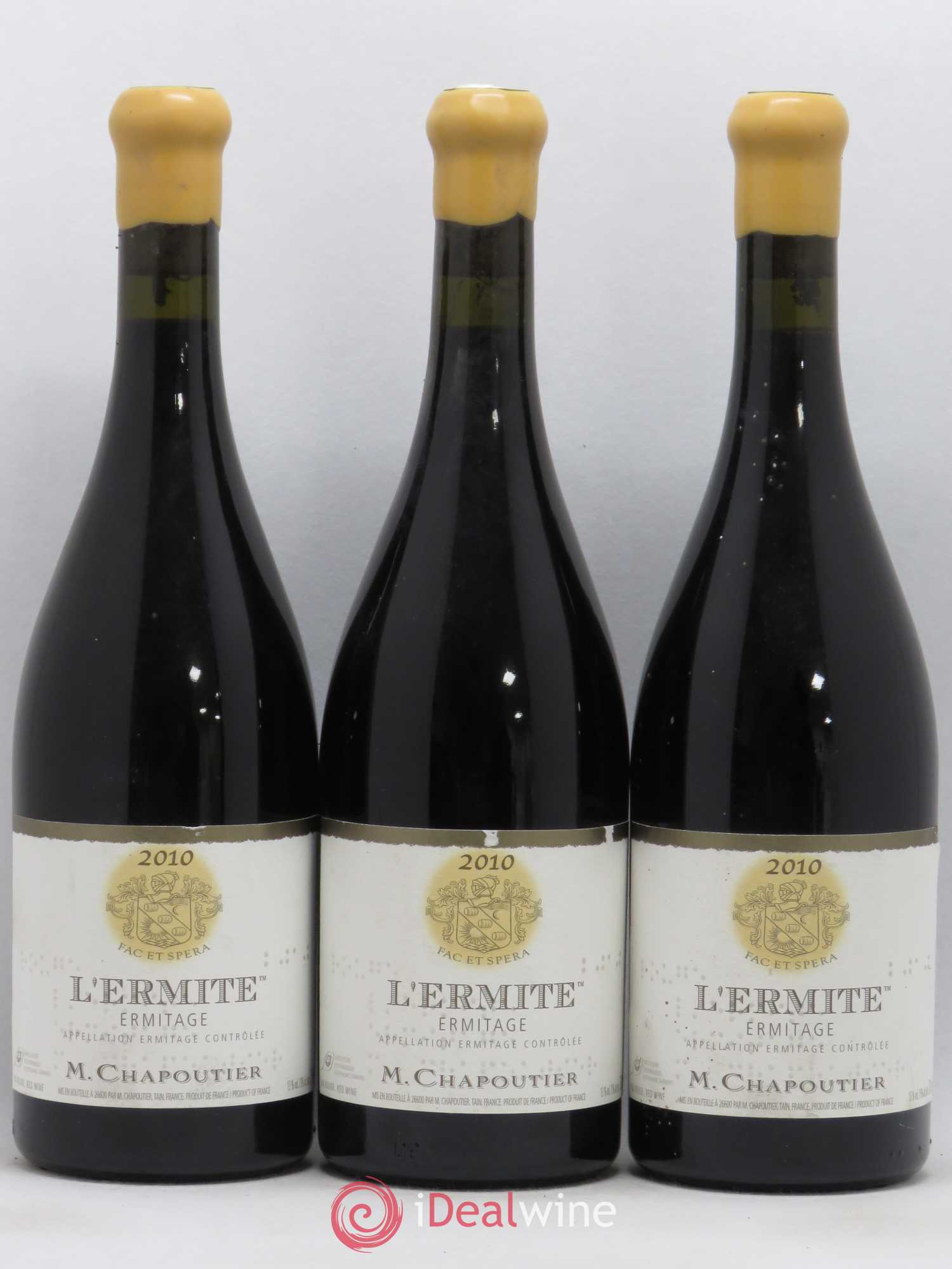 Hermitage Ermitage l'Ermite Chapoutier 2010 - Lot de 3 bouteilles - 0