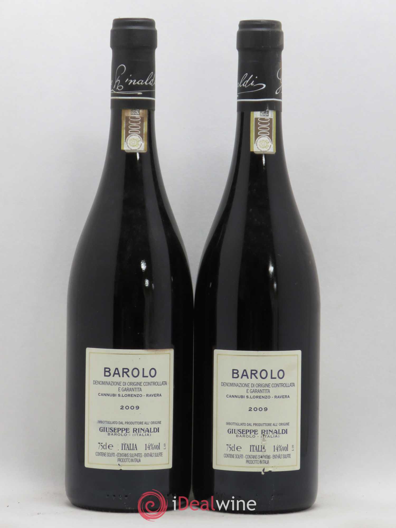 Barolo DOCG Cannubi San Lorenzo Ravera Giuseppe Rinaldi 2009 - Lot de 2 bouteilles - 1