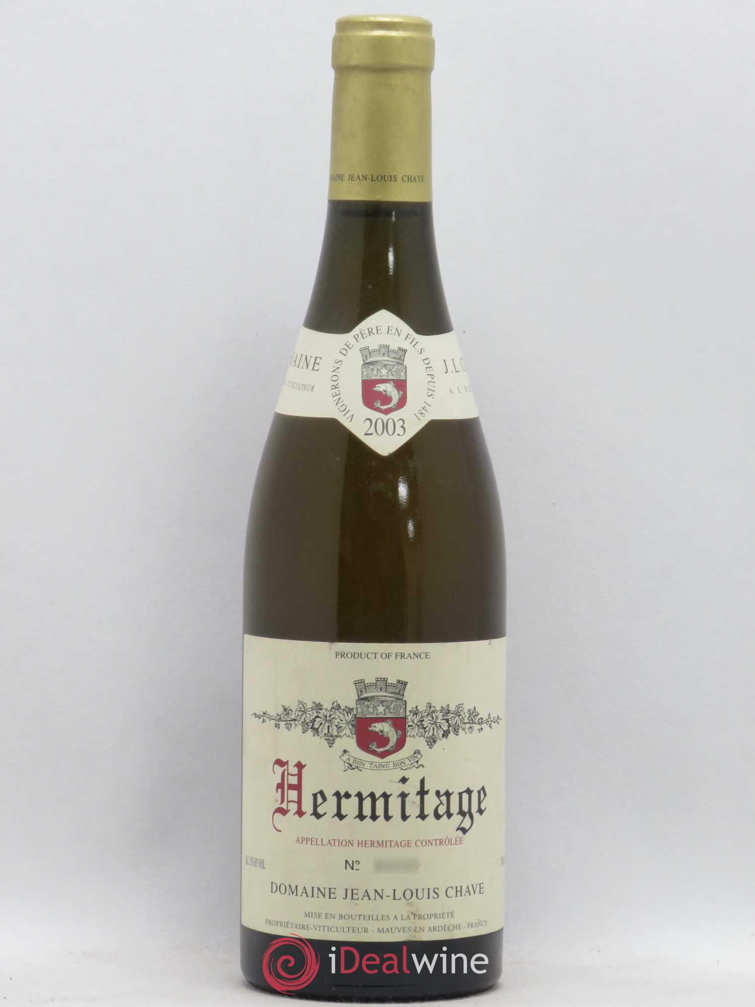 Hermitage Jean-Louis Chave 2003 - Lot de 1 bouteille - 0