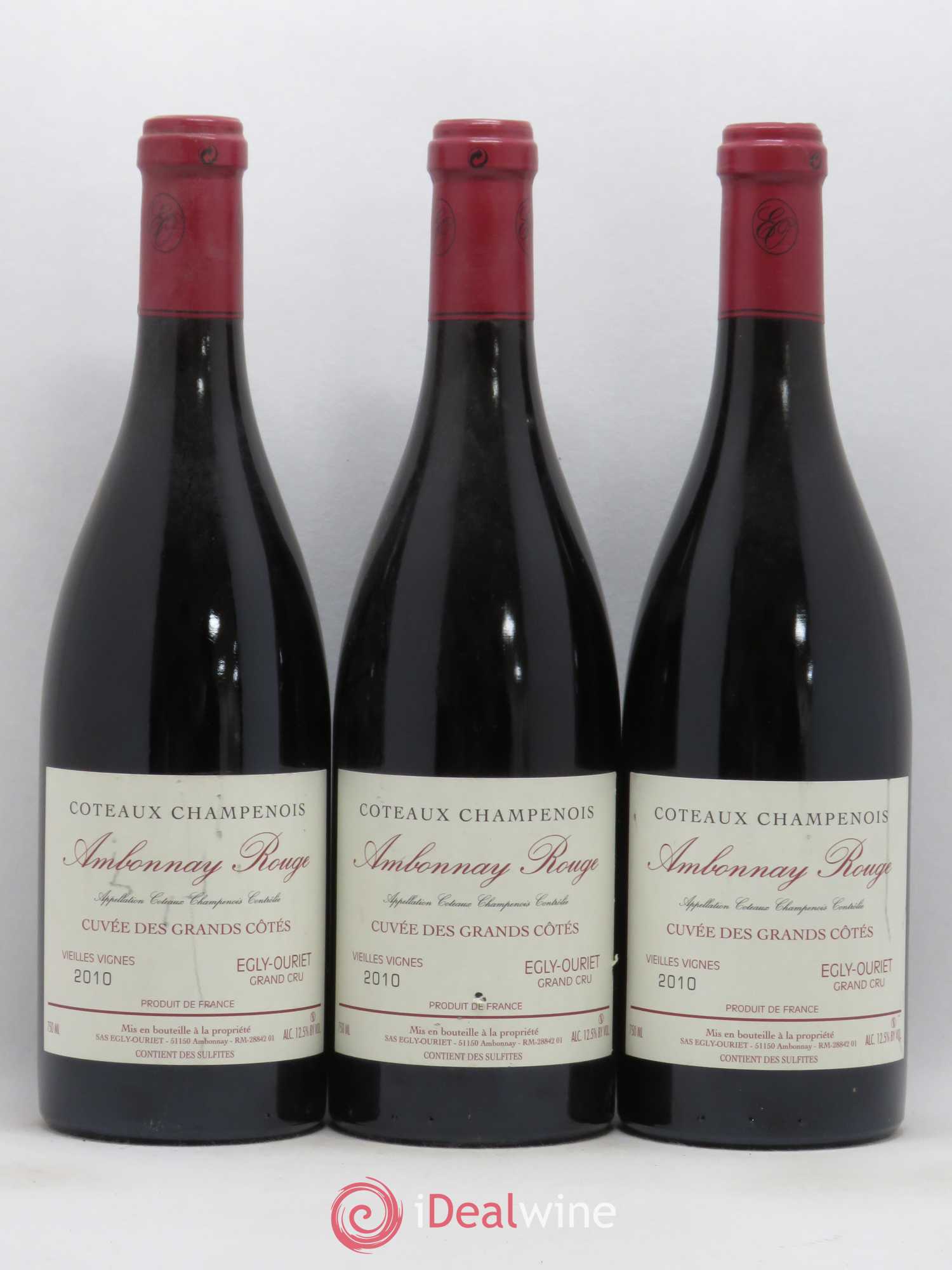 Ambonnay Cuvée des Grands Côtés VV Grand Cru Egly-Ouriet 2010 - Lot de 3 bouteilles - 0