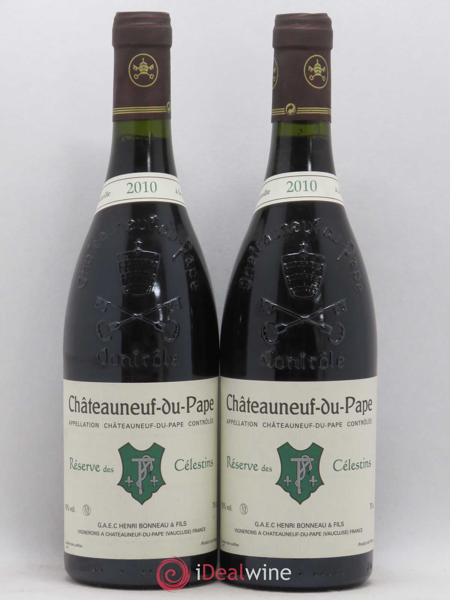 Châteauneuf-du-Pape Réserve des Célestins Henri Bonneau & Fils 2010 - Lot de 2 bouteilles - 0