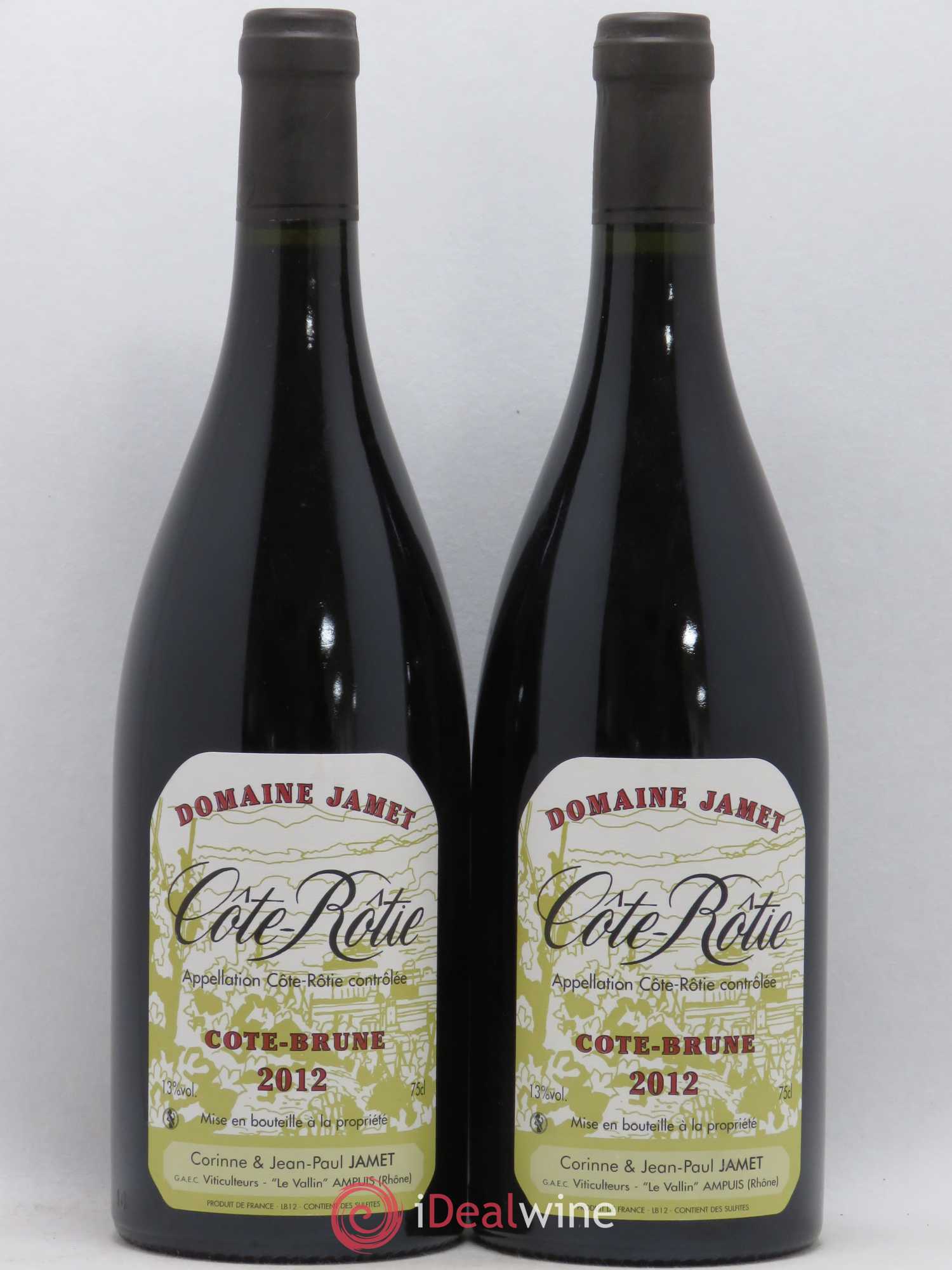 Côte-Rôtie Côte Brune Jamet (Domaine) 2012 - Lot de 2 bouteilles - 0