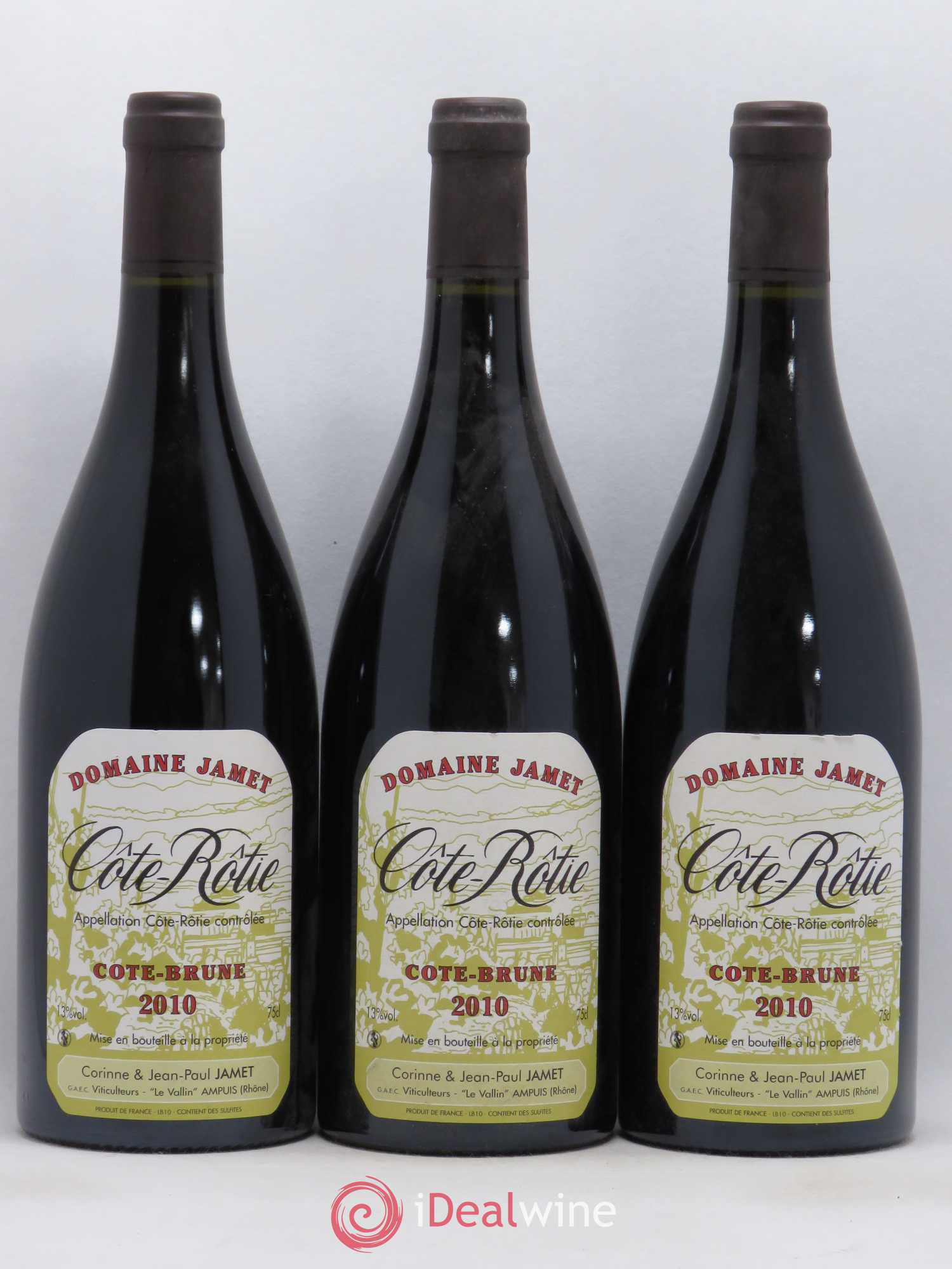 Côte-Rôtie Côte Brune Jamet (Domaine) 2010 - Lot de 3 bouteilles - 0