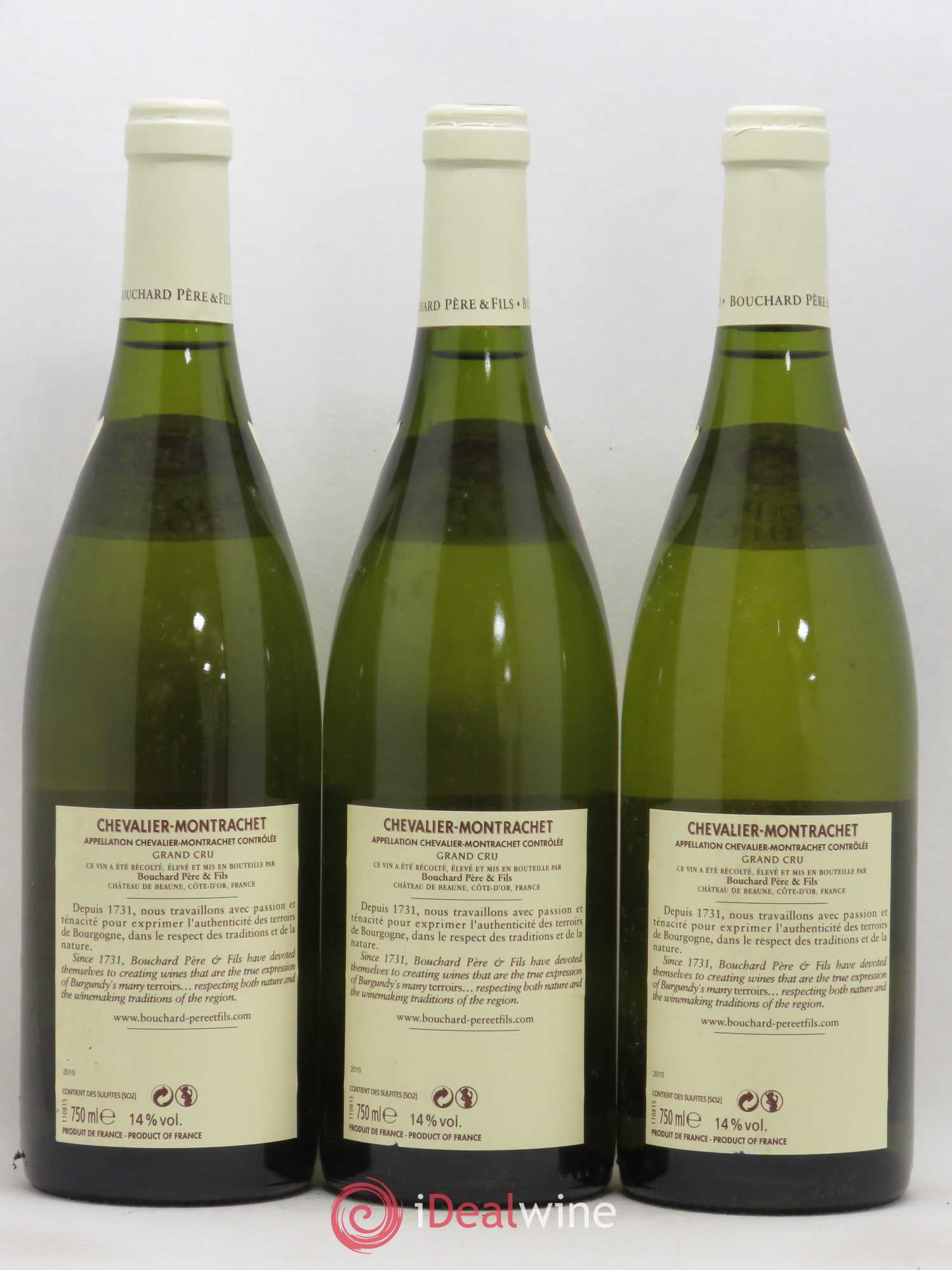 Chevalier-Montrachet Grand Cru Bouchard Père & Fils 2010 - Lot de 3 bouteilles - 1