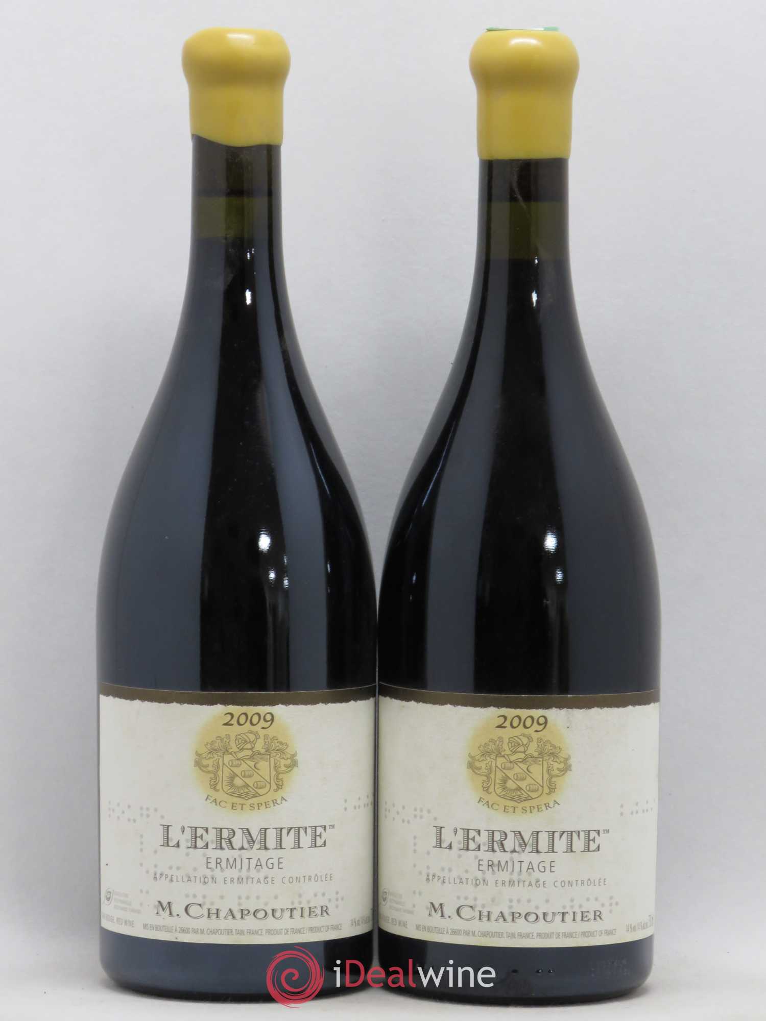 Hermitage Ermitage l'Ermite Chapoutier 2009 - Lot de 2 bouteilles - 0