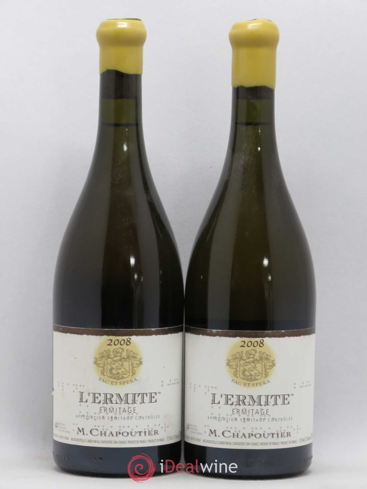 Hermitage Ermitage l'Ermite Chapoutier 2008 - Lot de 2 bouteilles - 0