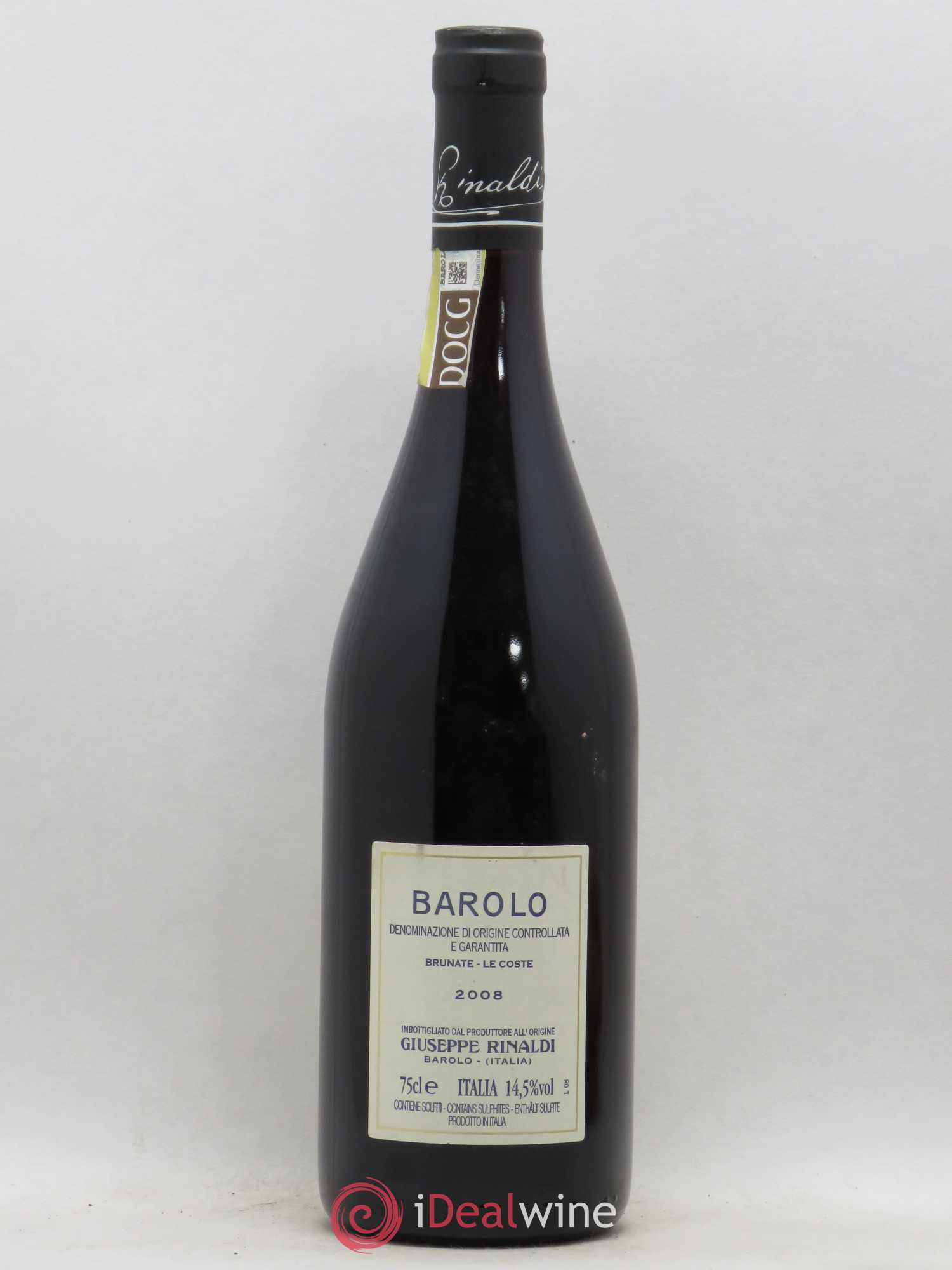 Barolo DOCG Brunate Giuseppe Rinaldi Le Coste 2008 - Lot de 1 bouteille - 1
