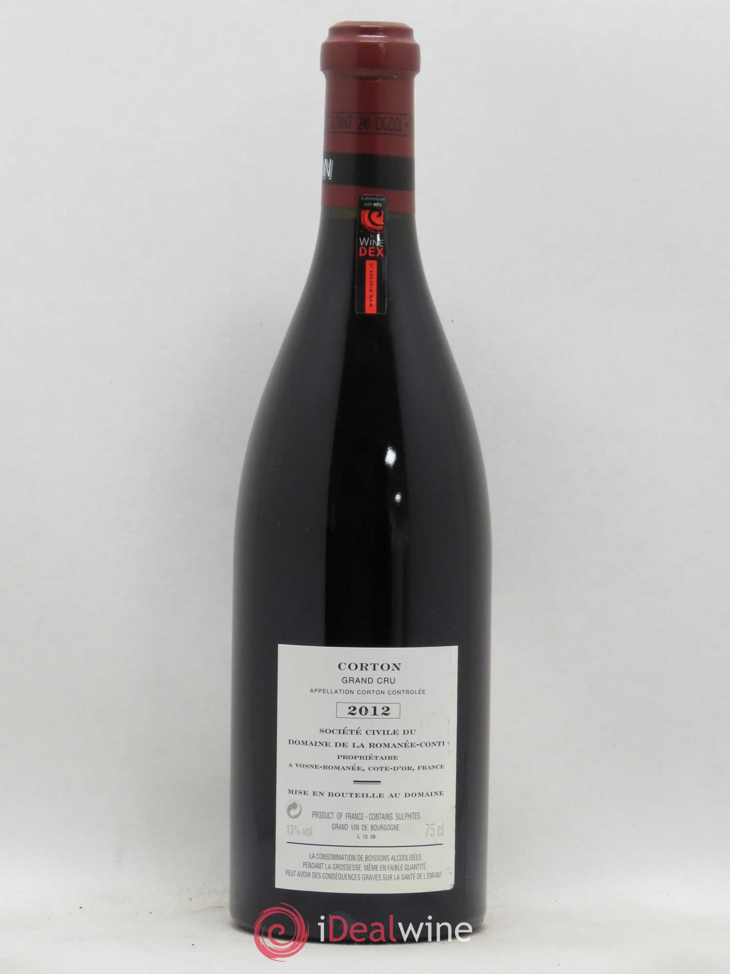 Corton Grand Cru Domaine de la Romanée-Conti 2012 - Lot de 1 bouteille - 1