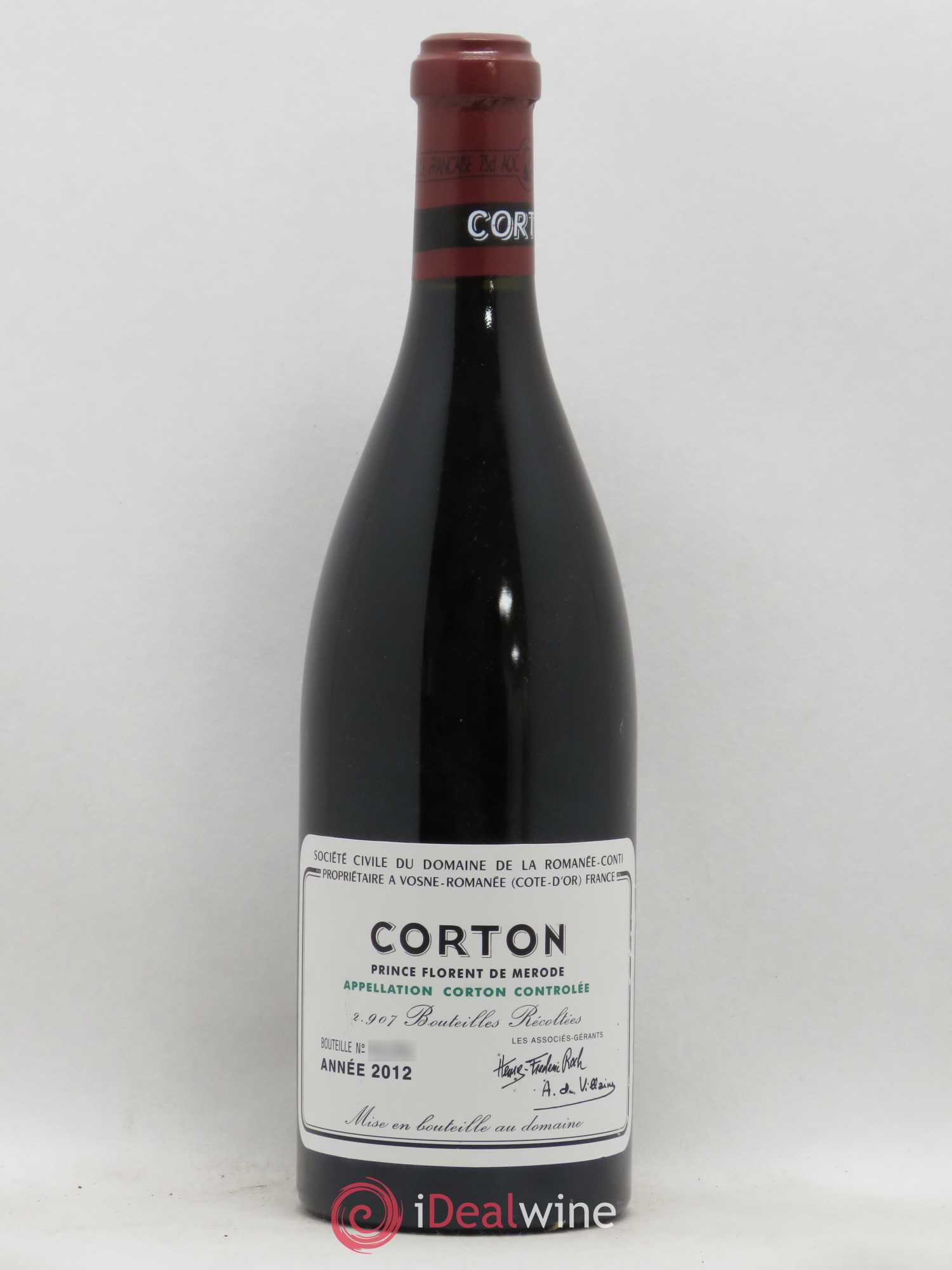 Corton Grand Cru Domaine de la Romanée-Conti 2012 - Lot de 1 bouteille - 0
