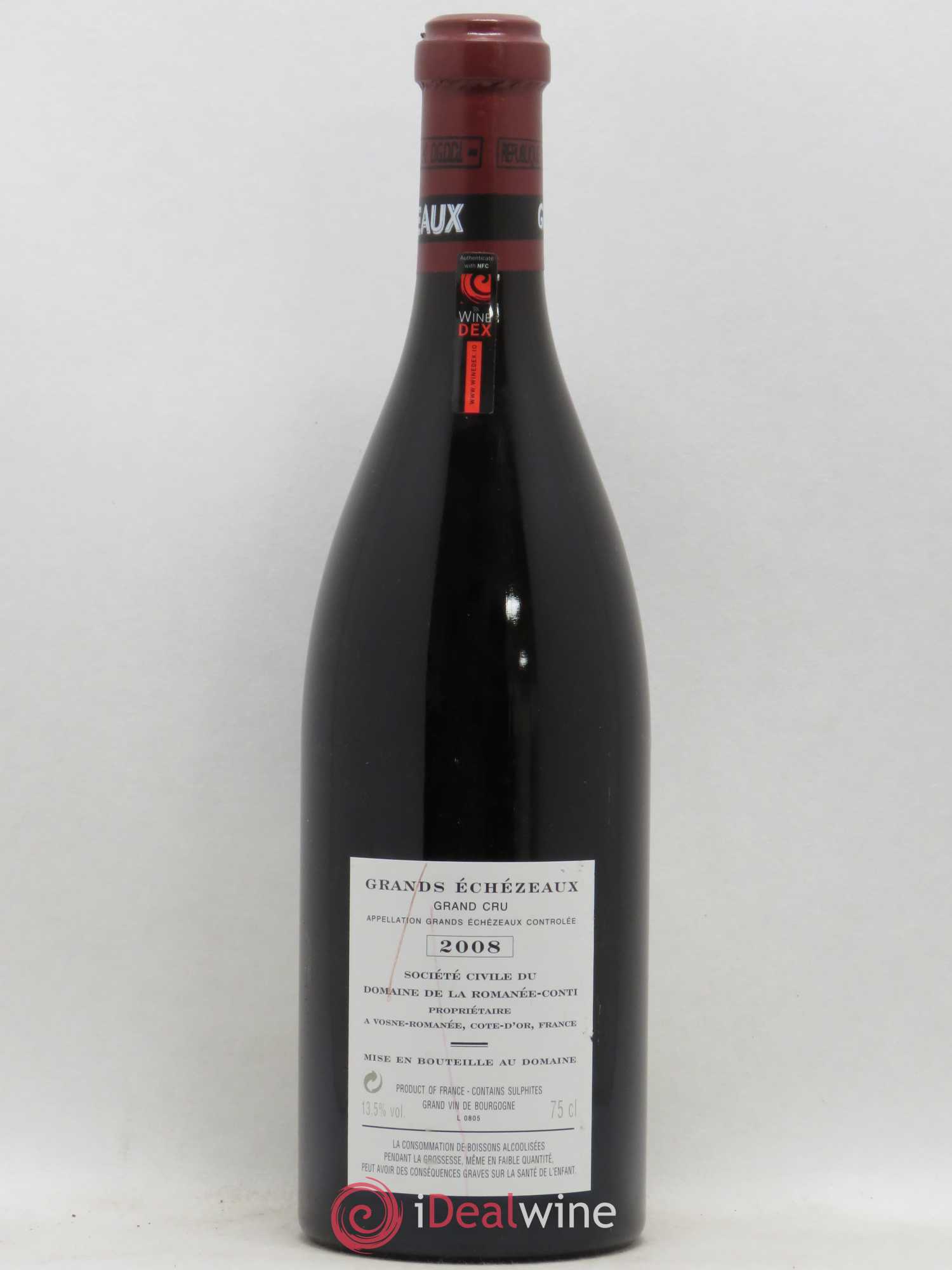 Grands-Echezeaux Grand Cru Domaine de la Romanée-Conti 2008 - Lot de 1 bouteille - 1
