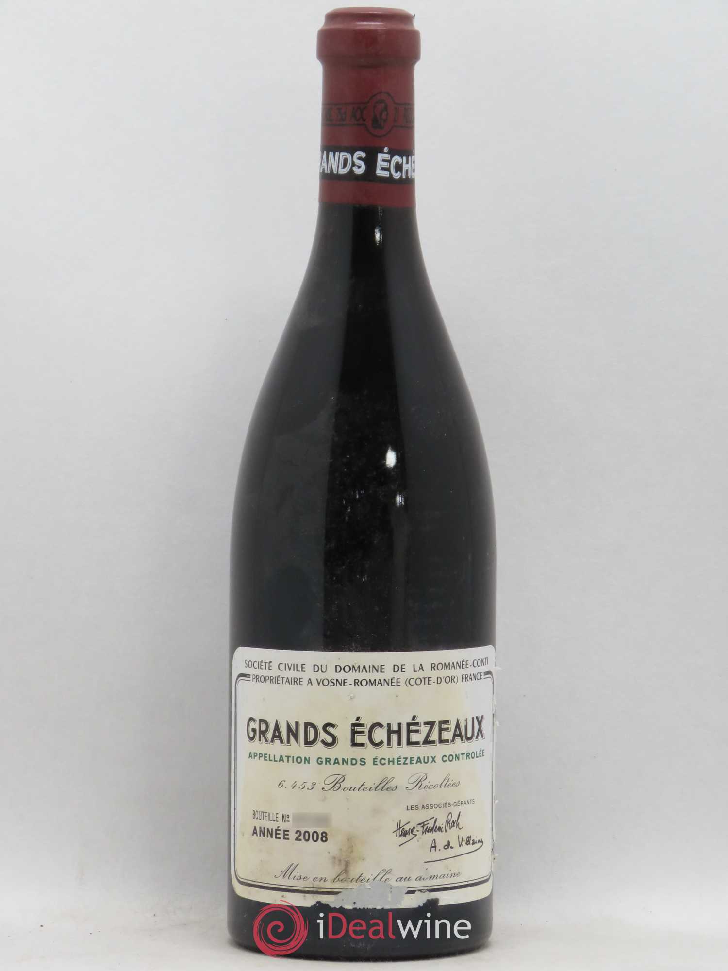 Grands-Echezeaux Grand Cru Domaine de la Romanée-Conti 2008 - Lot de 1 bouteille - 0