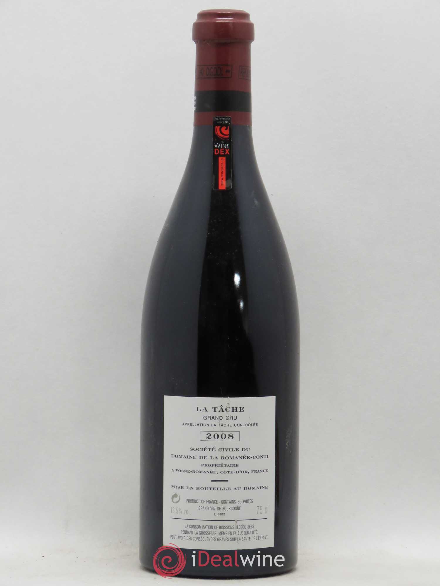 La Tâche Grand Cru Domaine de la Romanée-Conti 2008 - Posten von 1 Flasche - 1