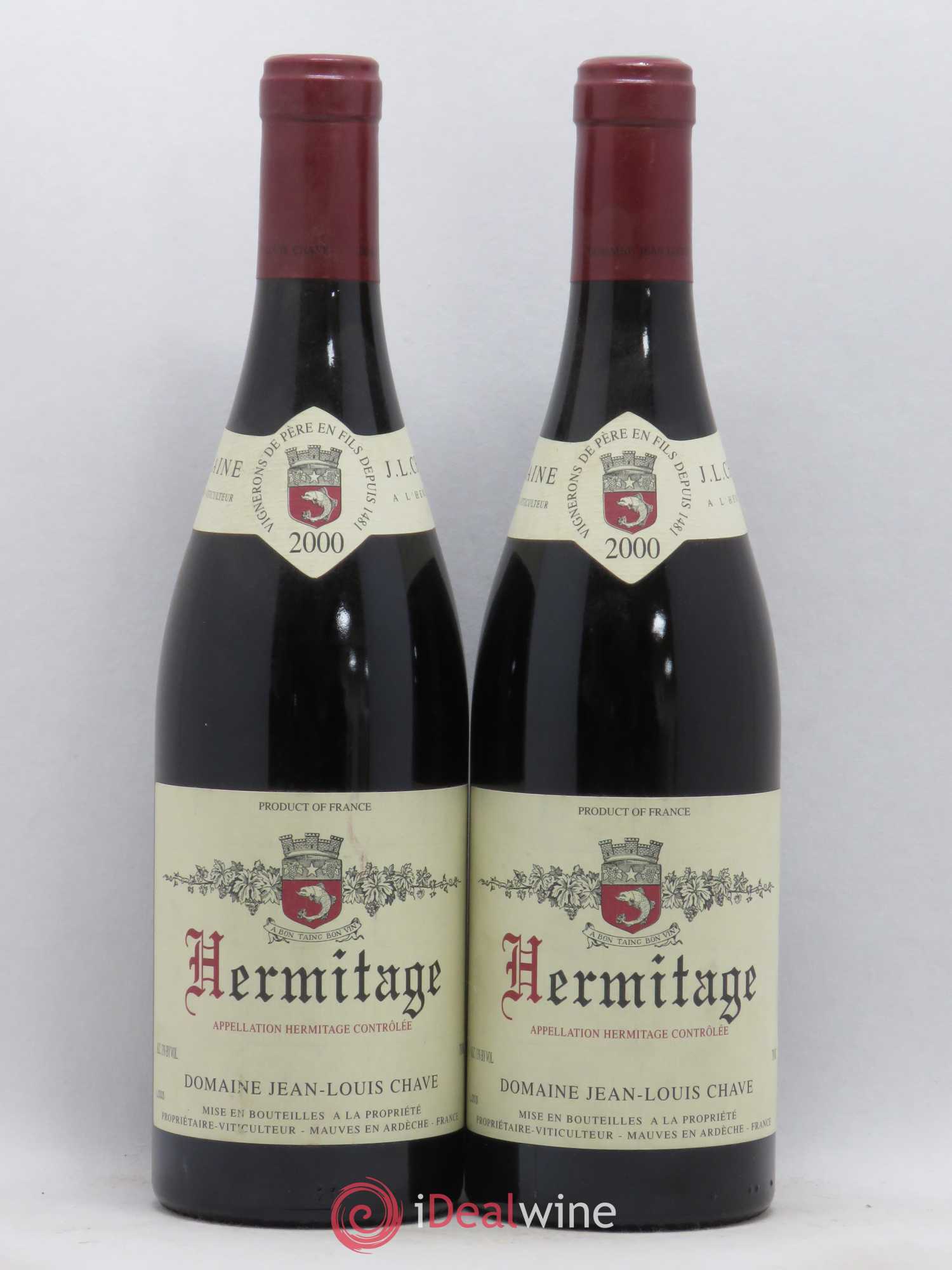 Hermitage Jean-Louis Chave 2000 - Lot de 2 bouteilles - 0