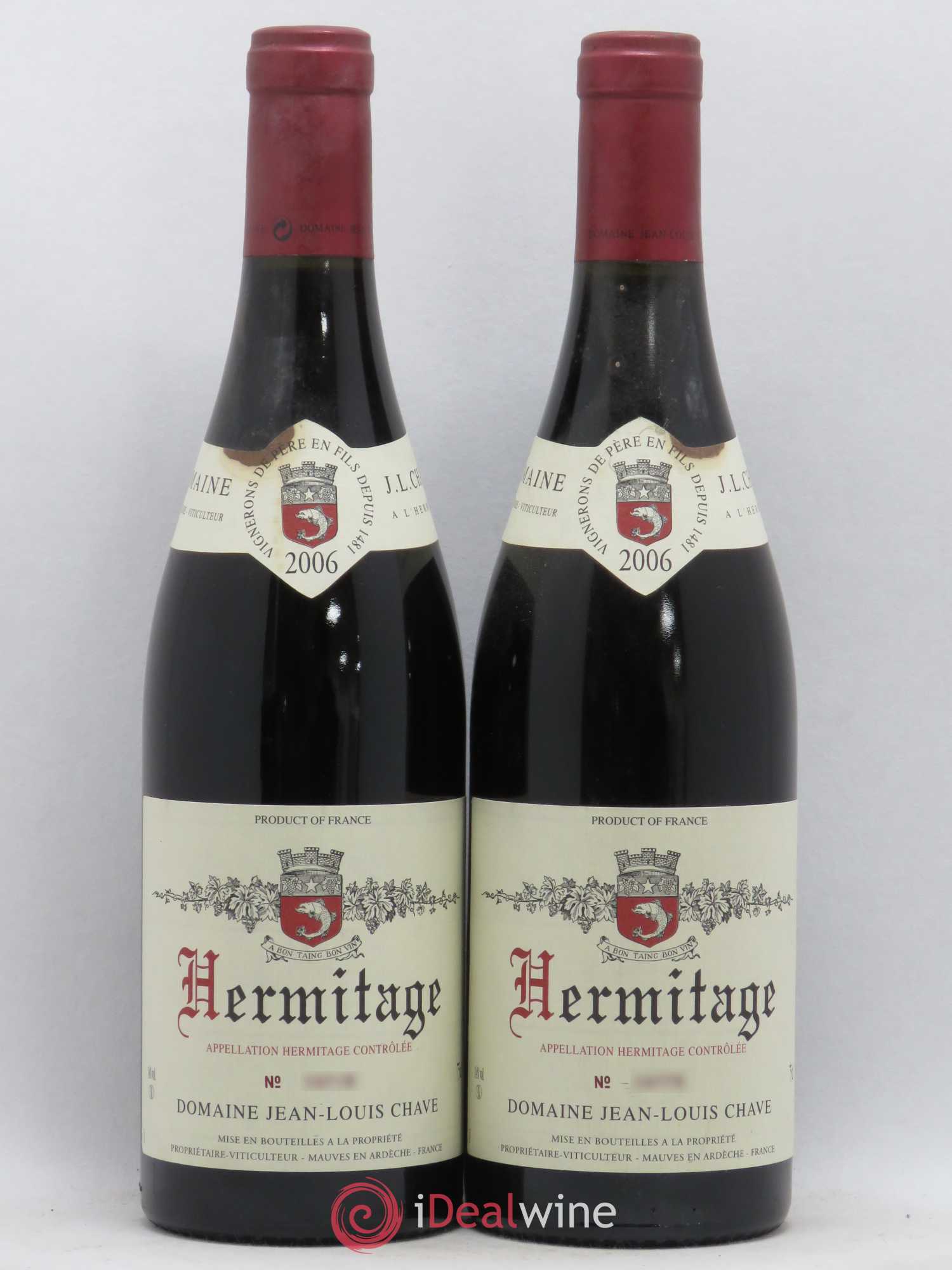 Hermitage Jean-Louis Chave 2006 - Lot de 2 bouteilles - 0