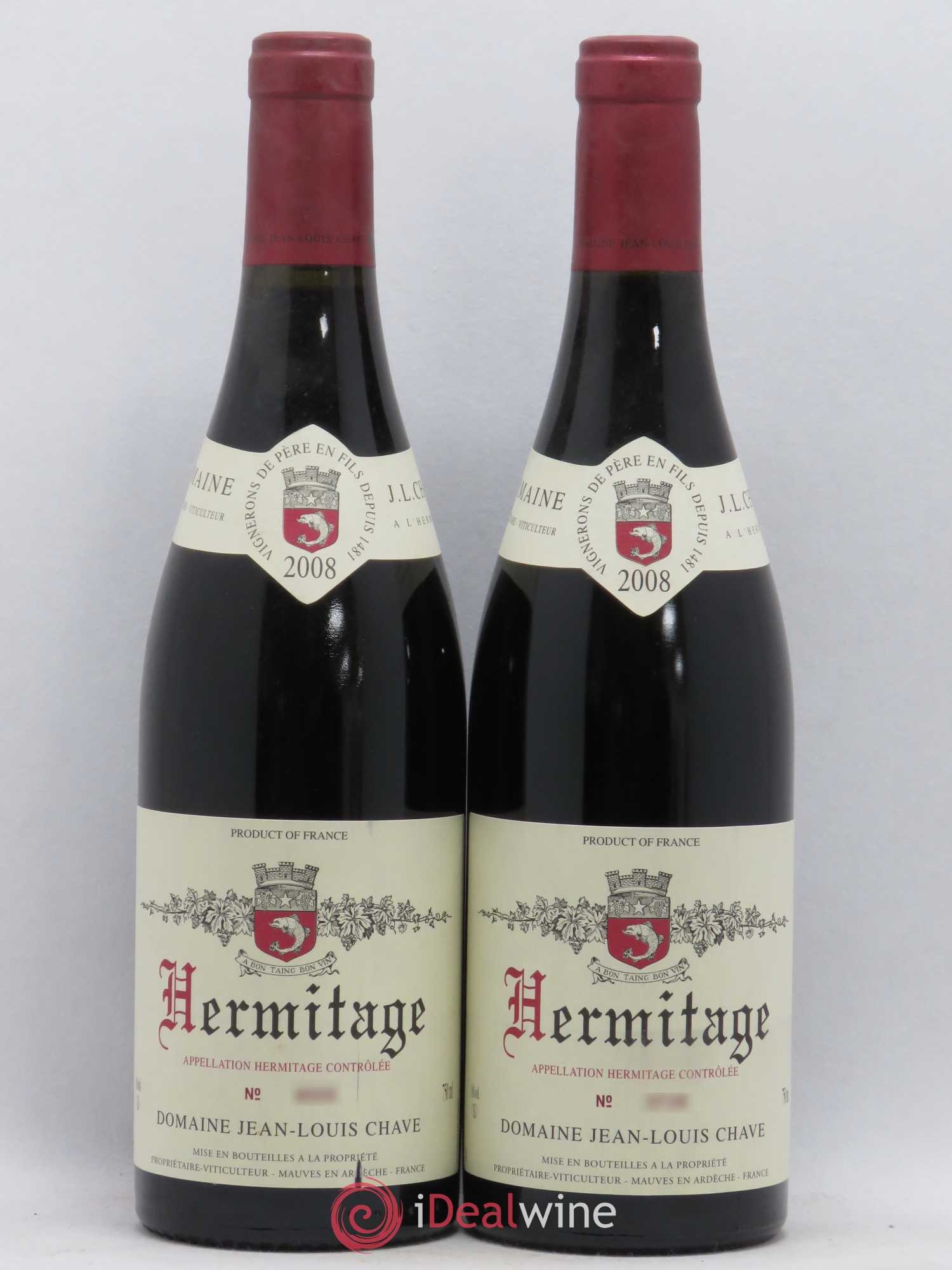 Hermitage Jean-Louis Chave 2008 - Lot de 2 bouteilles - 0