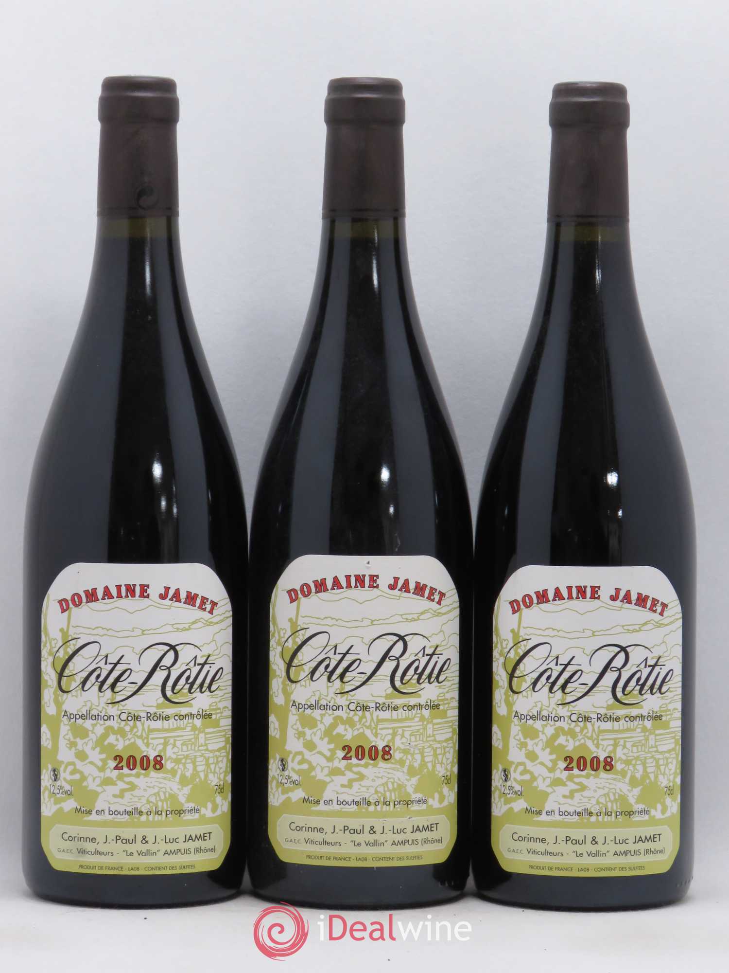 Côte-Rôtie Jamet (Domaine) 2008 - Lot de 3 bouteilles - 0