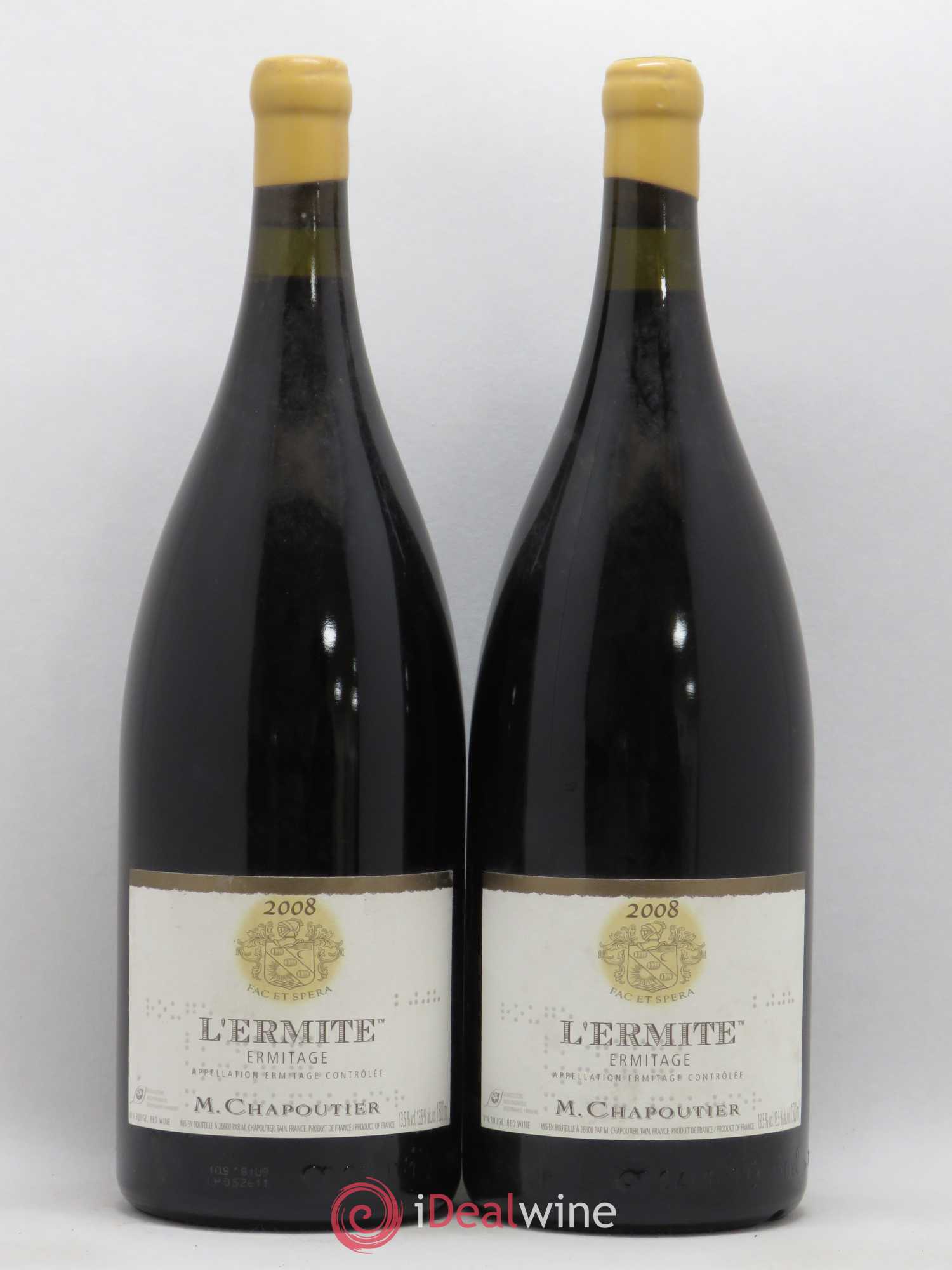 Hermitage Ermitage l'Ermite Chapoutier 2008 - Lot de 2 magnums - 0