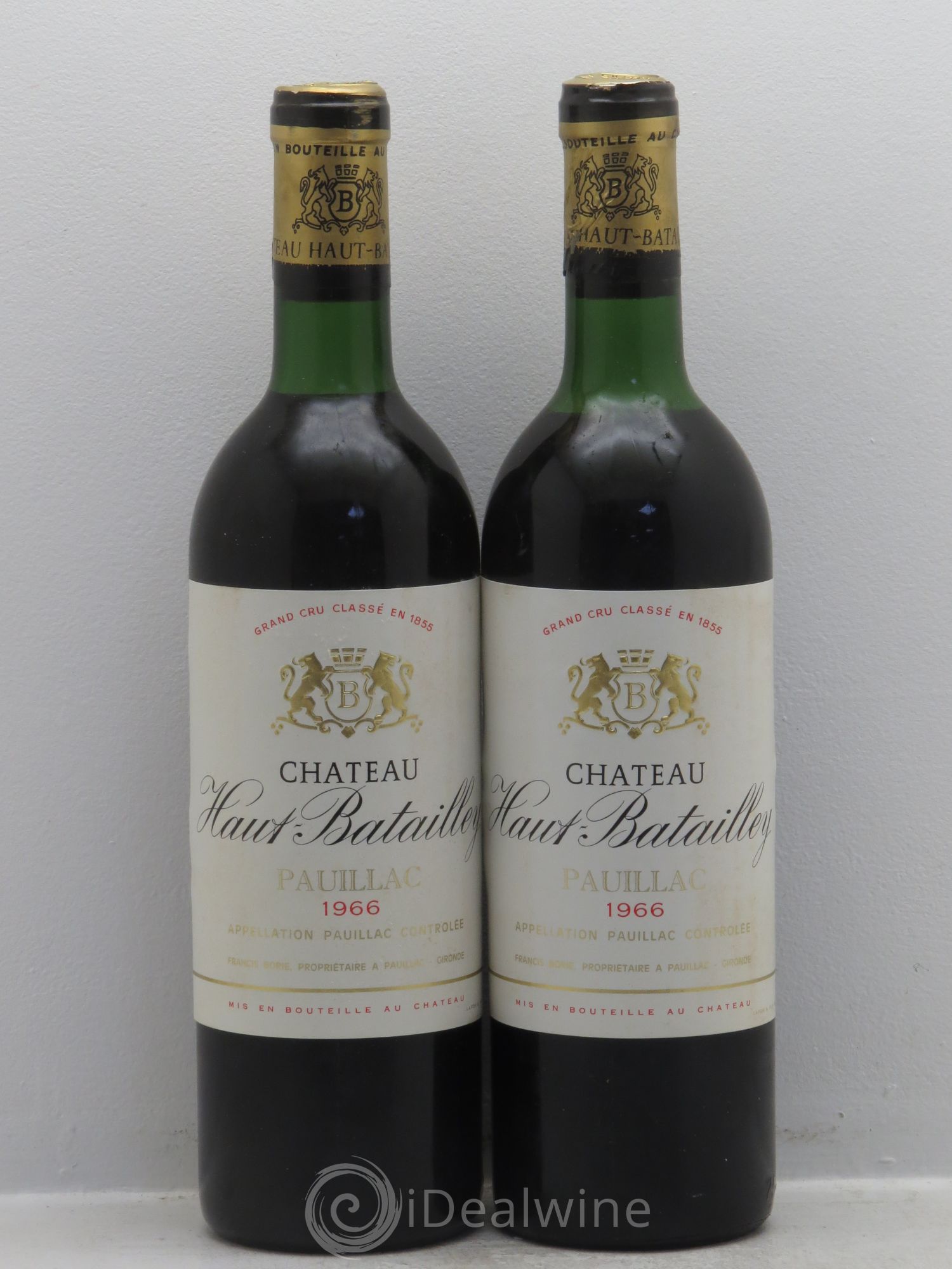 Château Haut Batailley 5ème Grand Cru Classé 1966 - Lot de 2 bouteilles - 0