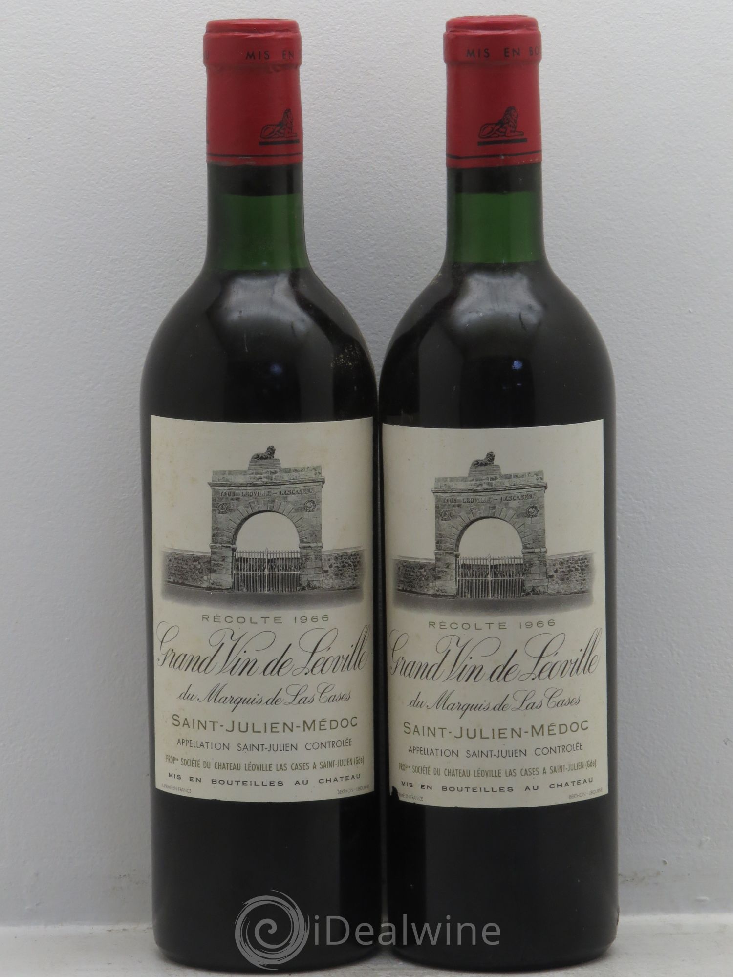 Château Léoville Las Cases 2ème Grand Cru Classé 1966 - Lot de 2 bouteilles - 0