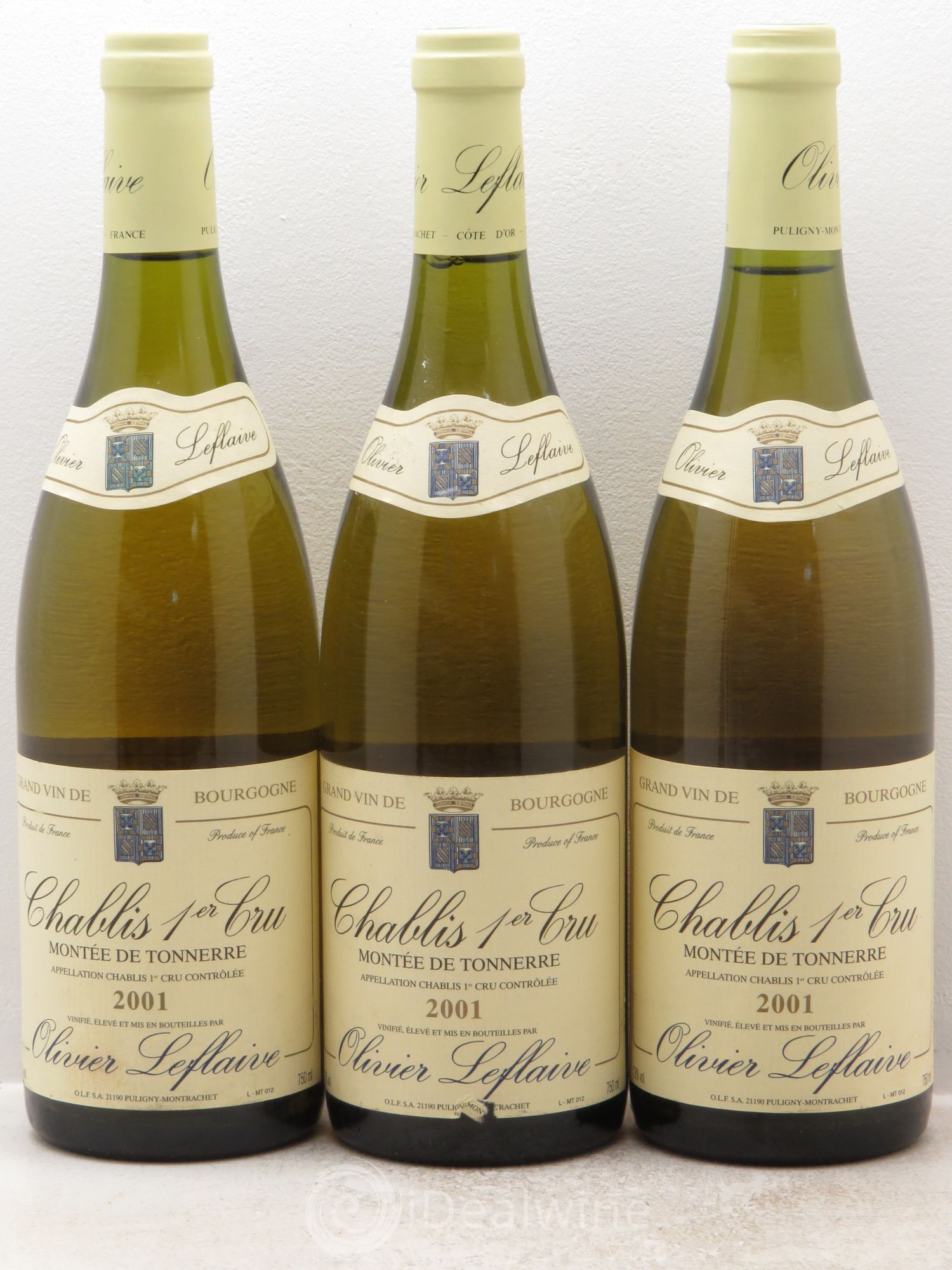 Chablis 1er Cru Olivier Leflaive 2001 - Lot de 3 bouteilles - 0