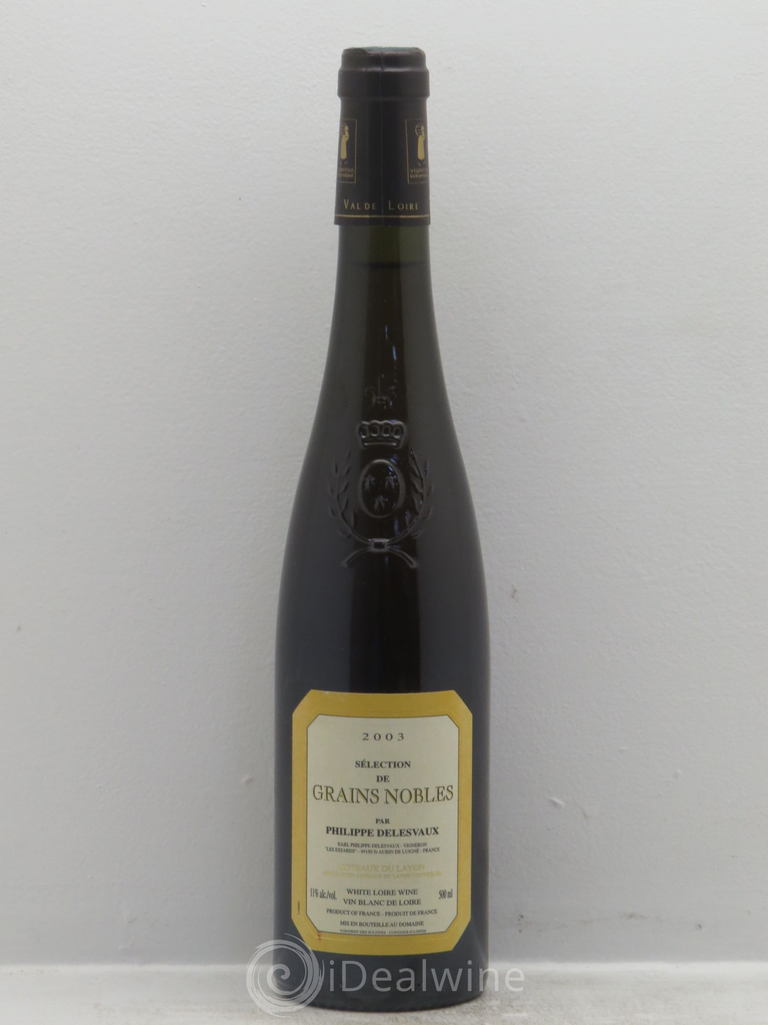 Coteaux du Layon Sélection de Grains Nobles Delesvaux (50cl) 2003 - Posten von 1 Flasche - 0