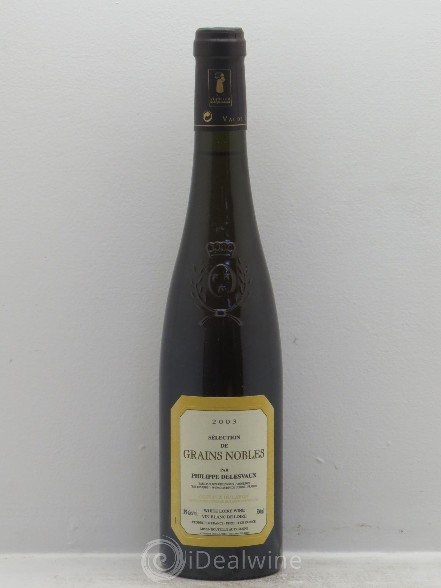 Coteaux du Layon Sélection de Grains Nobles Delesvaux (50cl) 2003 - Posten von 1 Flasche - 0