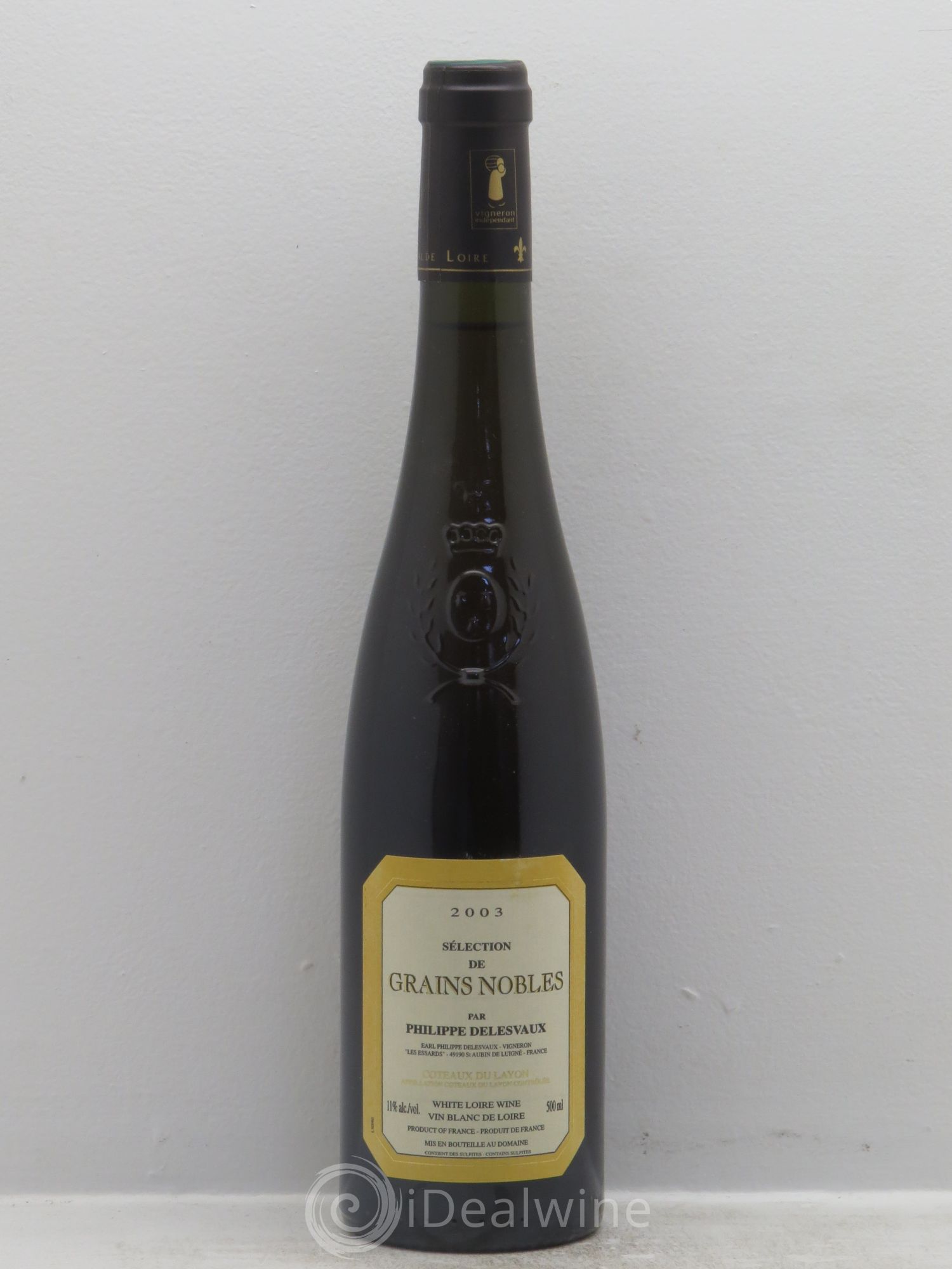 Coteaux du Layon Sélection de Grains Nobles Delesvaux (50cl) 2003 - Posten von 1 Flasche - 0