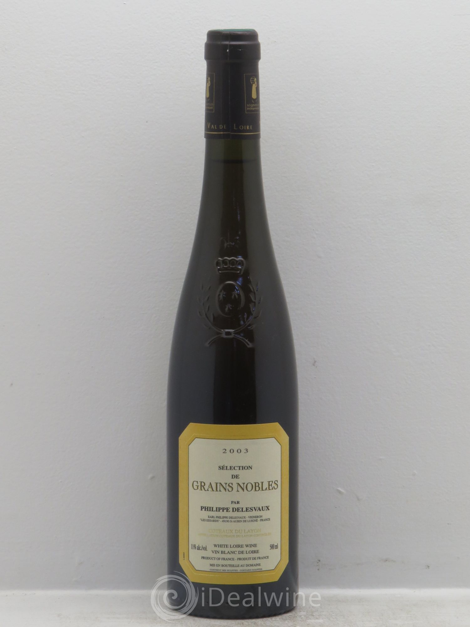 Coteaux du Layon Sélection de Grains Nobles Delesvaux (50cl) 2003 - Posten von 1 Flasche - 0