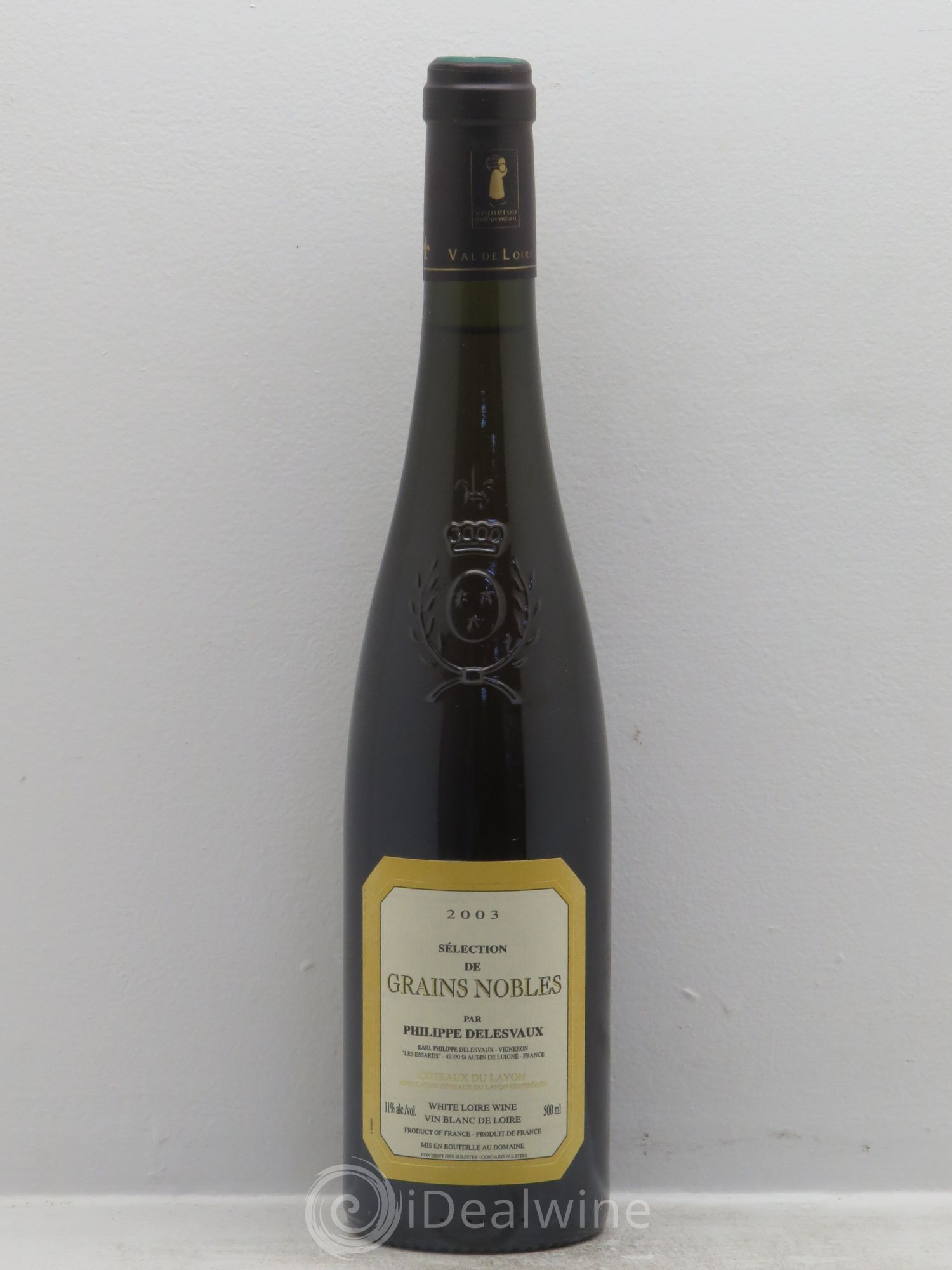 Coteaux du Layon Sélection de Grains Nobles Delesvaux (50cl) 2003 - Posten von 1 Flasche - 0
