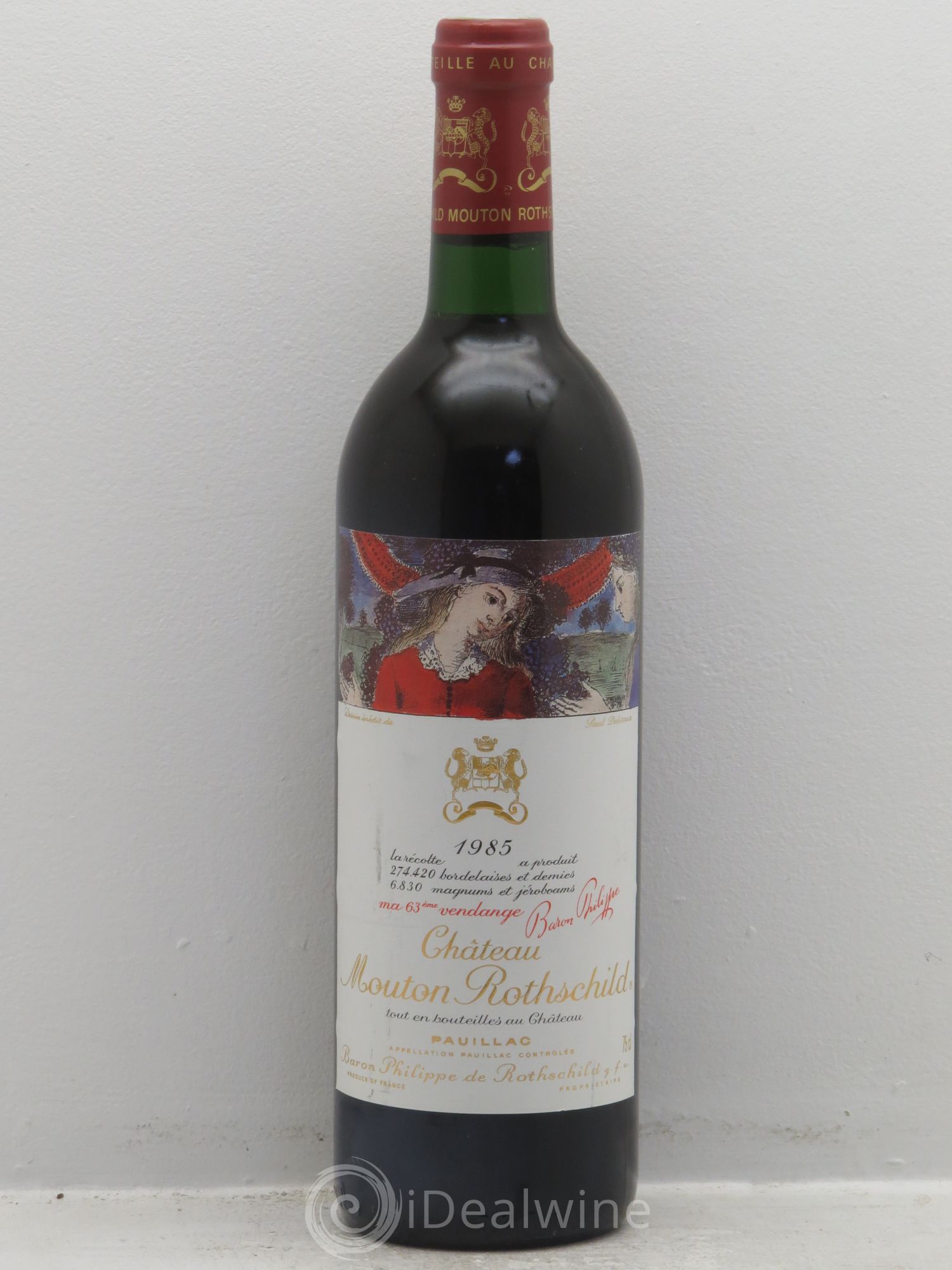 Château Mouton Rothschild 1er Grand Cru Classé 1985 - Lot de 1 bouteille - 0
