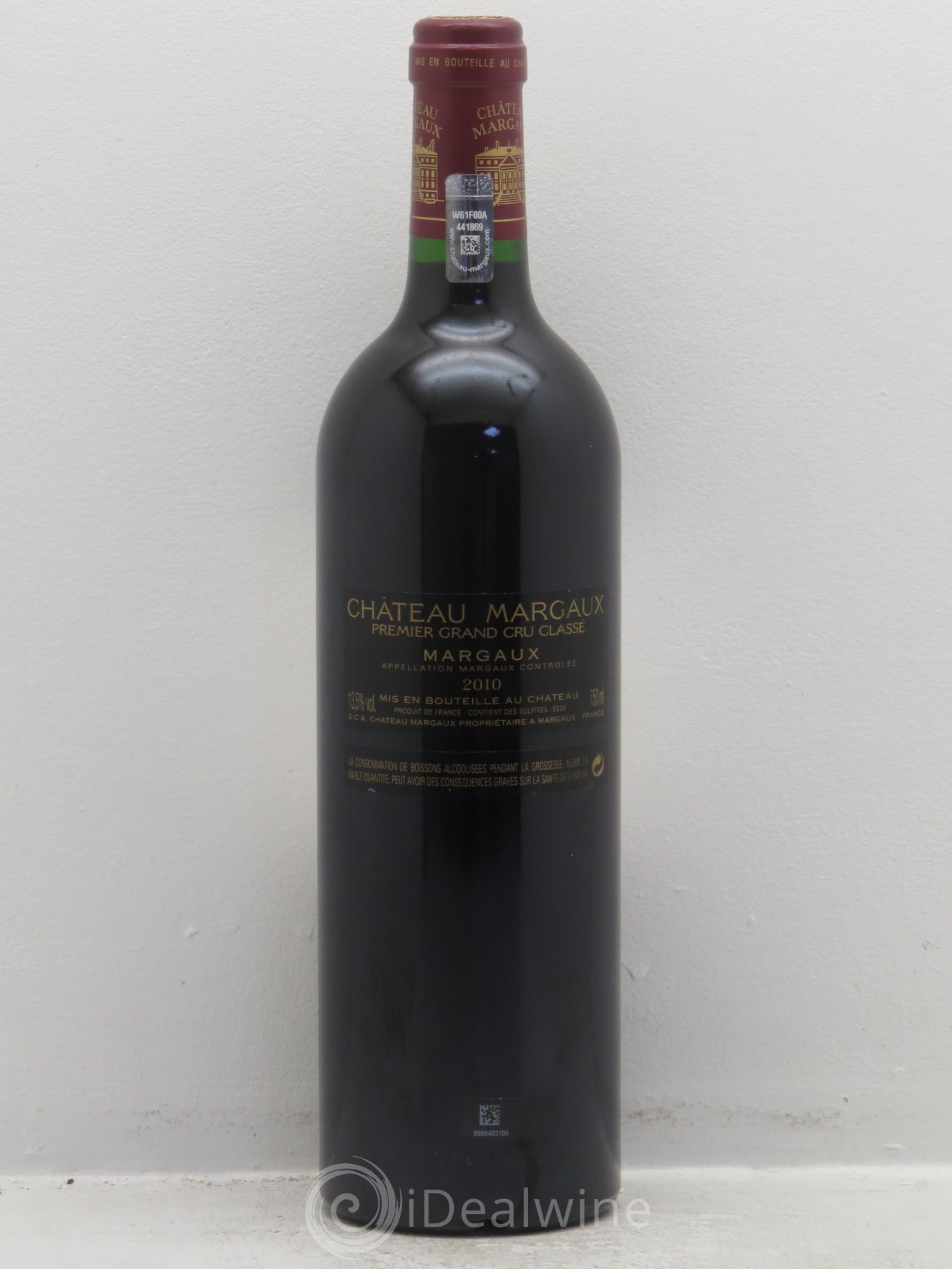 Château Margaux 1er Grand Cru Classé 2010 - Lot de 1 bouteille - 1