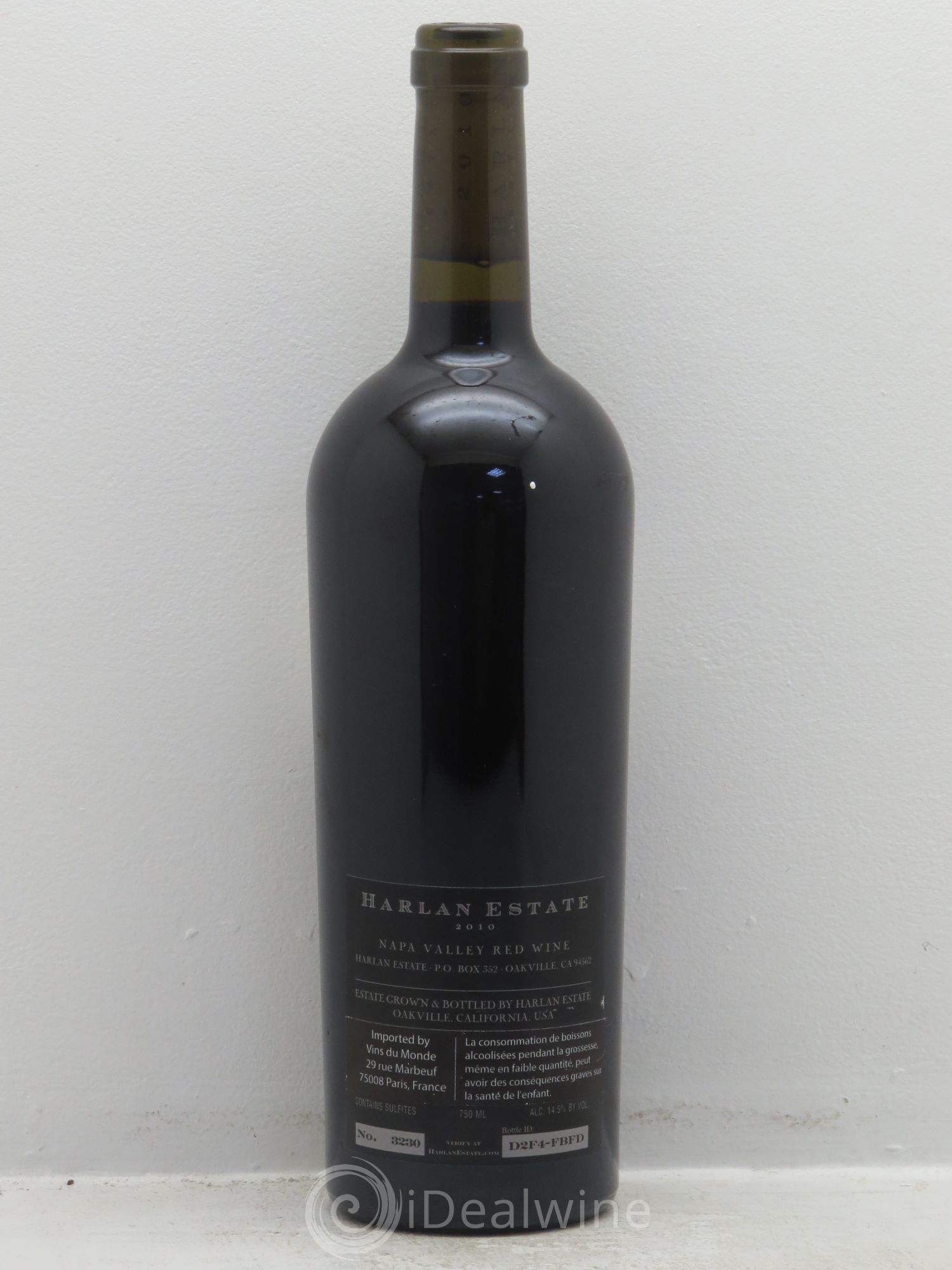 Napa Valley Harlan Estate 2010 - Lot de 1 bouteille - 1
