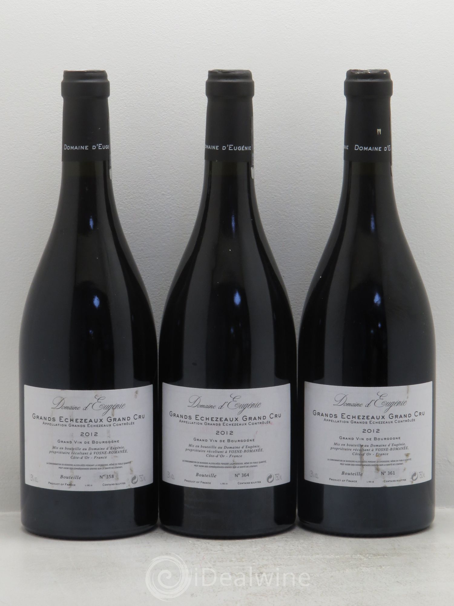 Grands-Echezeaux Grand Cru Domaine René Engel - Domaine Eugénie 2012 - Lot de 3 bouteilles - 1