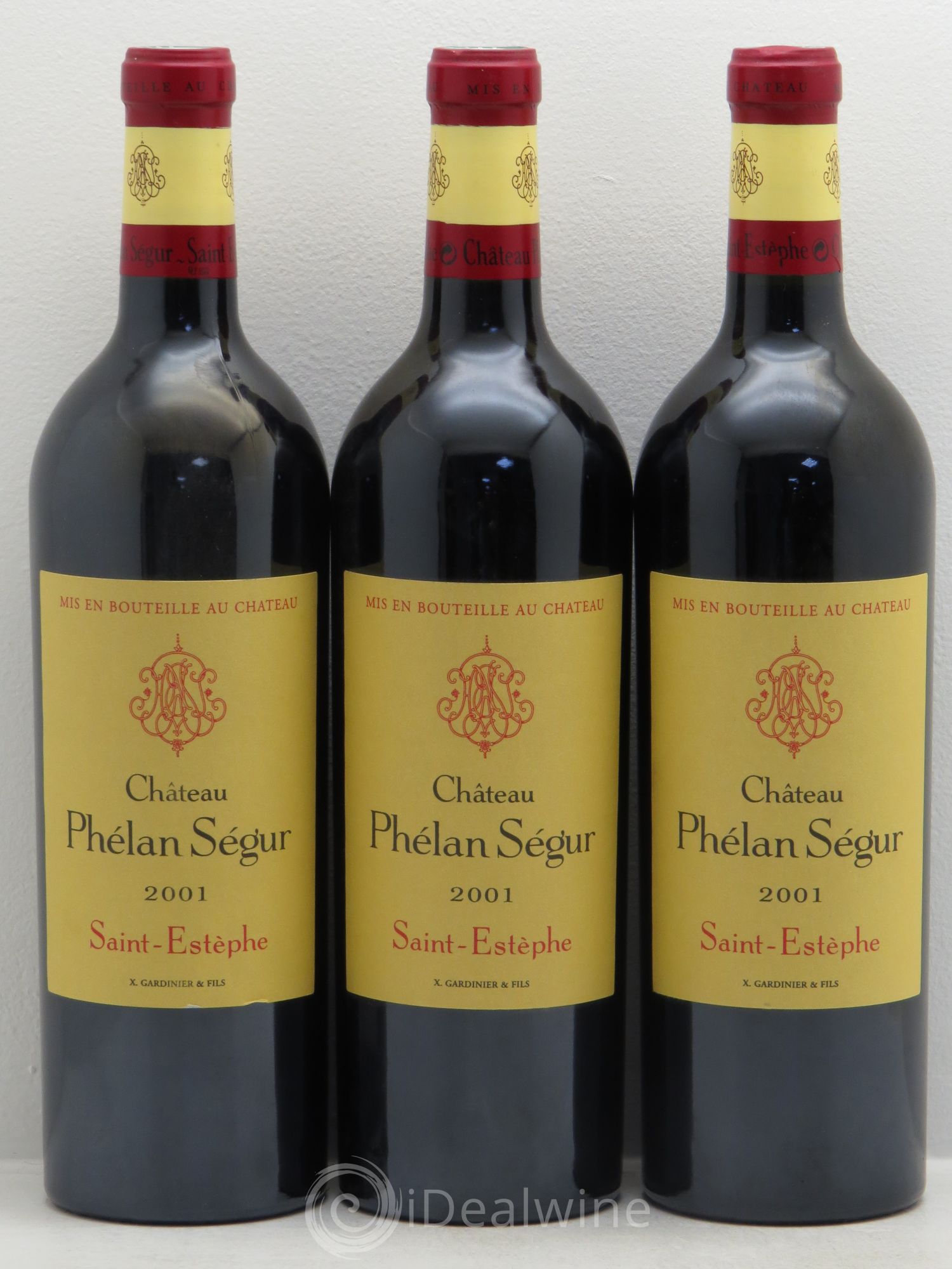 Château Phélan Ségur 2001 - Lot de 3 bouteilles - 0