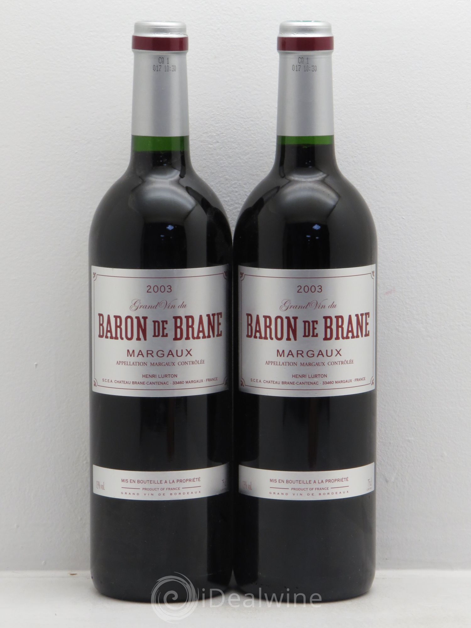 Baron de Brane Second Vin 2003 - Lot de 2 bouteilles - 0