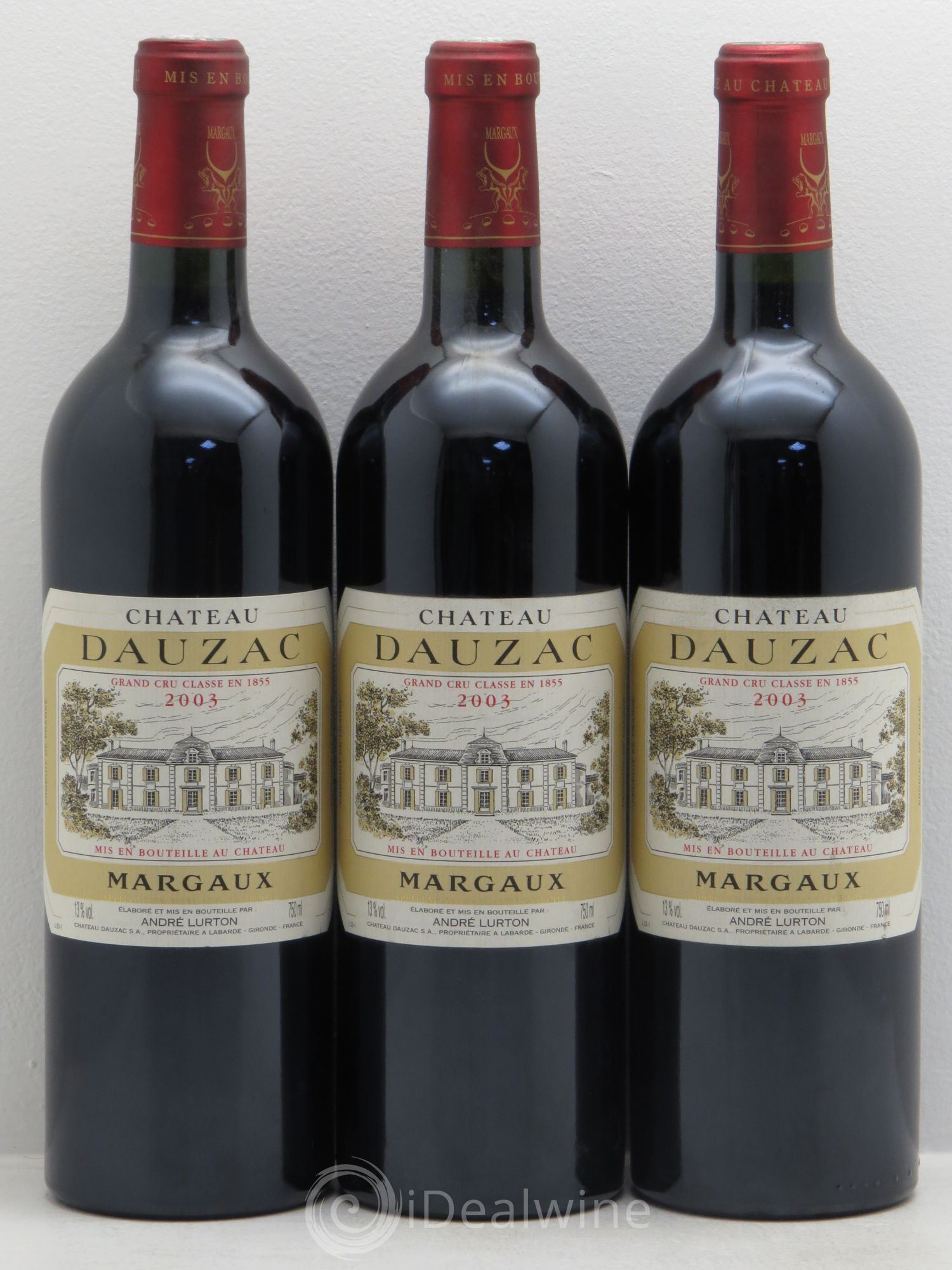 Château Dauzac 5ème Grand Cru Classé 2003 - Lot de 3 bouteilles - 0