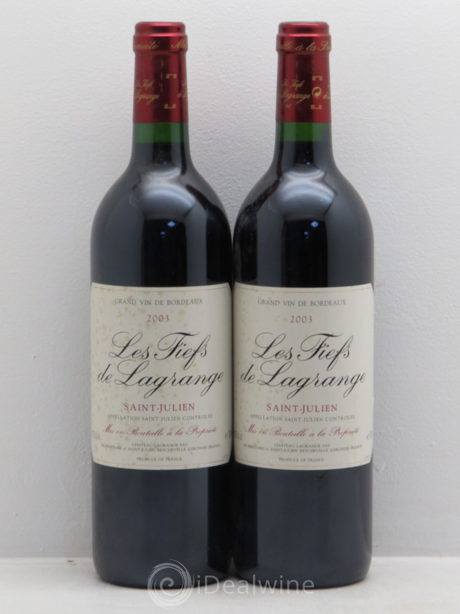 Les Fiefs de Lagrange Second Vin 2003 - Lot de 2 bouteilles - 0