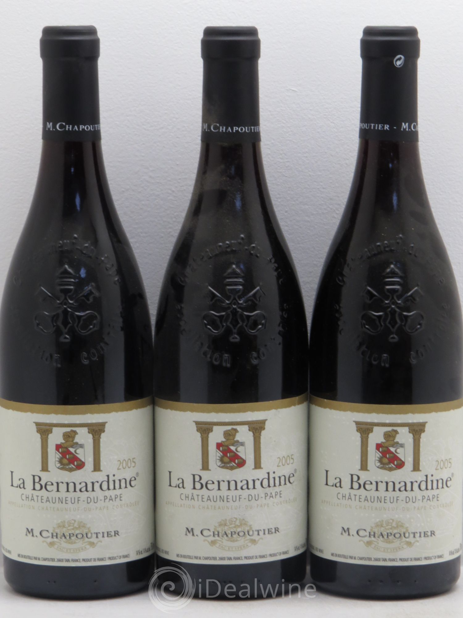 Châteauneuf-du-Pape La Bernardine Chapoutier 2005 - Lot de 3 bouteilles - 0
