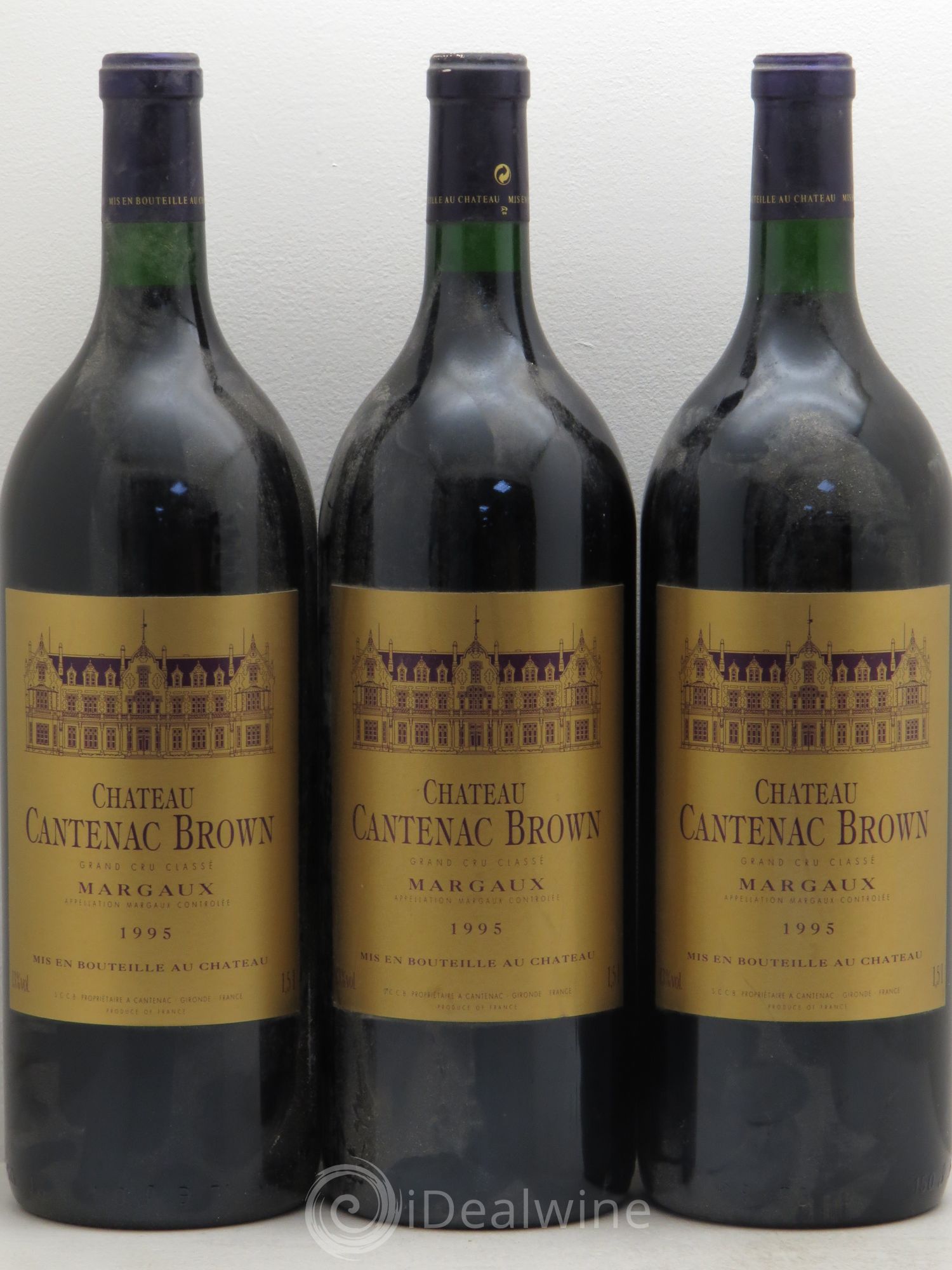 Château Cantenac Brown 3ème Grand Cru Classé 1995 - Lot de 3 magnums - 0