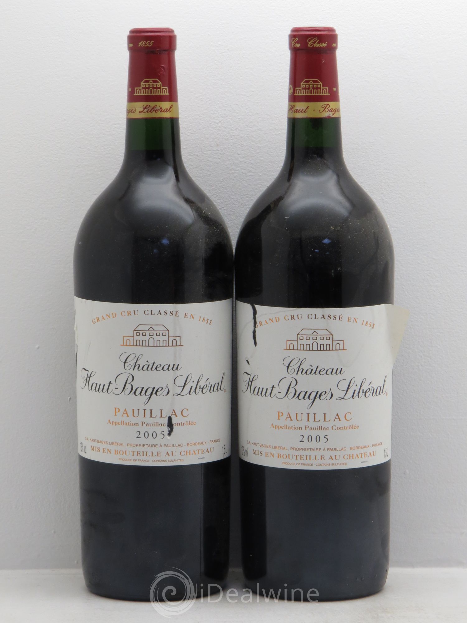 Château Haut Bages Libéral 5ème Grand Cru Classé 2005 - Lot de 2 magnums - 0
