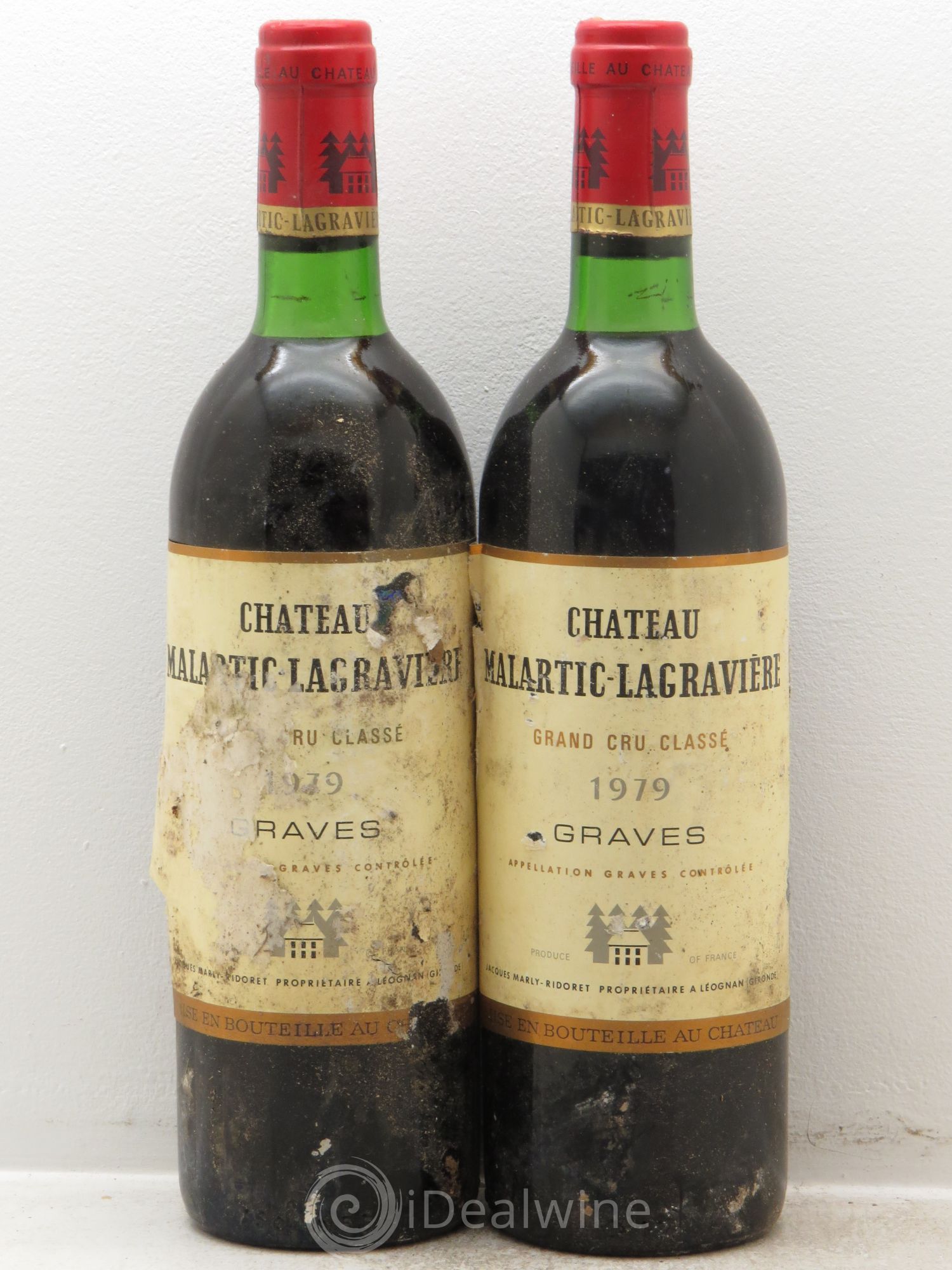 Château Malartic-Lagravière Cru Classé de Graves 1979 - Lot de 2 bouteilles - 0