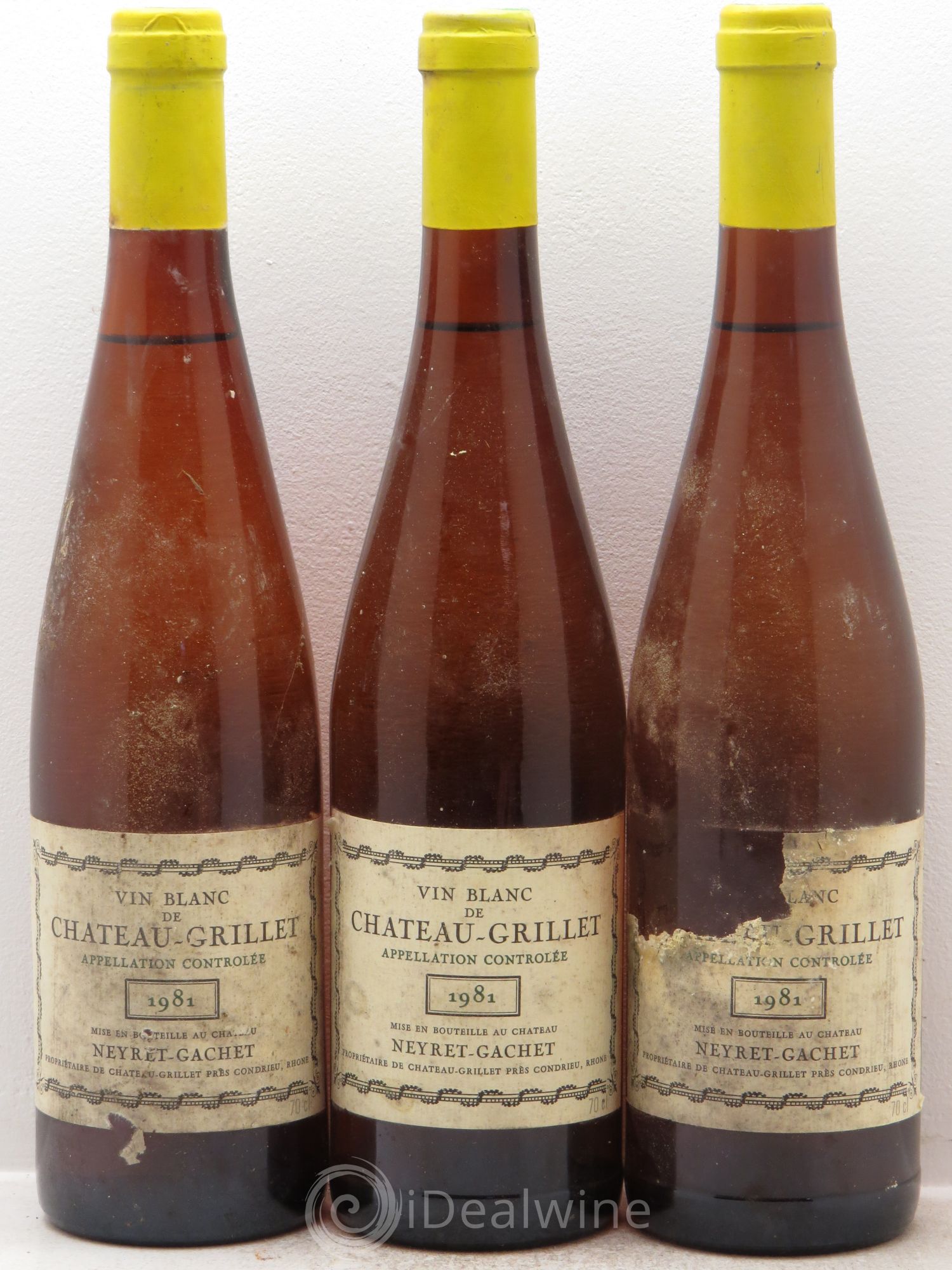 Château Grillet Château-Grillet 1981 - Lot de 3 bouteilles - 0